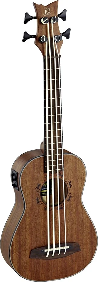 یوکوباس باریتون اورتگا مدل Lizzy با بدنه و صفحه رویی ماهون به همراه اکولایزر اورتگا و کیف مخصوص | LIZZY-BS-GB