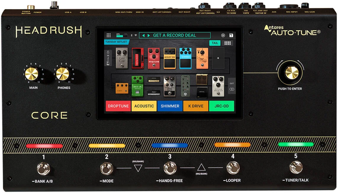 واحد پردازشگر چند افکتی/مدلساز آمپلی فایر/پردازشگر وکال گیتار HeadRush Core
