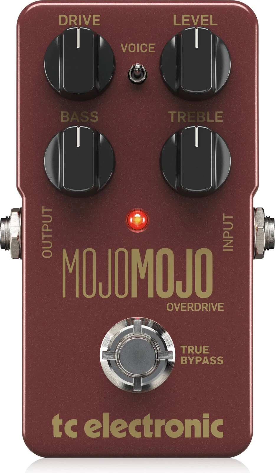 پدال اوردرایو TC Electronic MOJOMOJO، رابط 4 دکمه ای، اکولایزر دو بانده، سوئیچ صدا، بای پس واقعی، بدنه فلزی دایکاست مستحکم، قرمز | MOJOMOJO