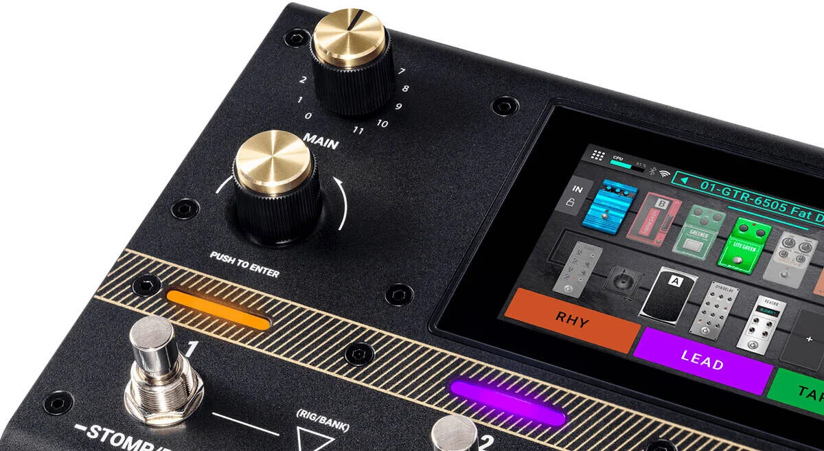 واحد پردازشگر چند افکتی گیتار HeadRush Flex Prime، صفحه لمسی 4 اینچی با وضوح بالا، سیستم DSP چند هسته ای، Wi-Fi داخلی، 3 فوت سوییچ قابل تنظیم، LED های رنگی قابل تنظیم | Flex Prime واحد پردازشگر چند افکتی گیتار HeadRush Flex Prime، صفحه لمسی 4 اینچی با وضوح بالا، سیستم DSP چند هسته ای، Wi-Fi داخلی، 3 فوت سوییچ قابل تنظیم، LED های رنگی قابل تنظیم | Flex Prime