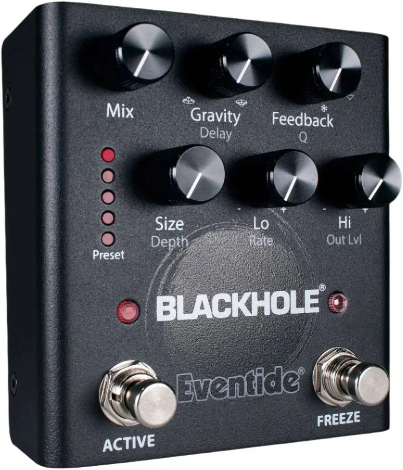 پدال ریورب Eventide Blackhole، با PreDelay، پدال پایی فعال با عملکرد دوگانه، حالت Catch-Up، پدال پایی Freeze، پنج پریست، قابلیت MIDI، سوییچ سطح گیتار/لاین در پنل پشتی، مشکی | 1219-011 پدال ریورب Eventide Blackhole، با PreDelay، پدال پایی فعال با عملکرد دوگانه، حالت Catch-Up، پدال پایی Freeze، پنج پریست، قابلیت MIDI، سوییچ سطح گیتار/لاین در پنل پشتی، مشکی | 1219-011