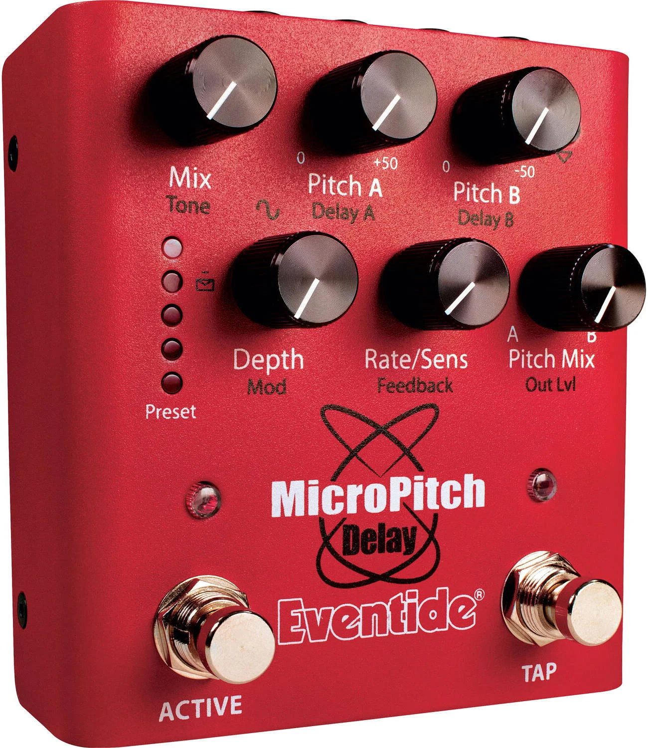 پدال استامپ باکس دیلی Eventide MicroPitch، افکت H3000 Harmonizer، دو شیفتر زیر و بم در یک پدال، افکت های مبتنی بر تمپو با فوت سوییچ Tap، ذخیره سازی پریست، ورودی 1/4 اینچی، خروجی استریو 1/4 اینچی و MIDI، قرمز | 1219-031