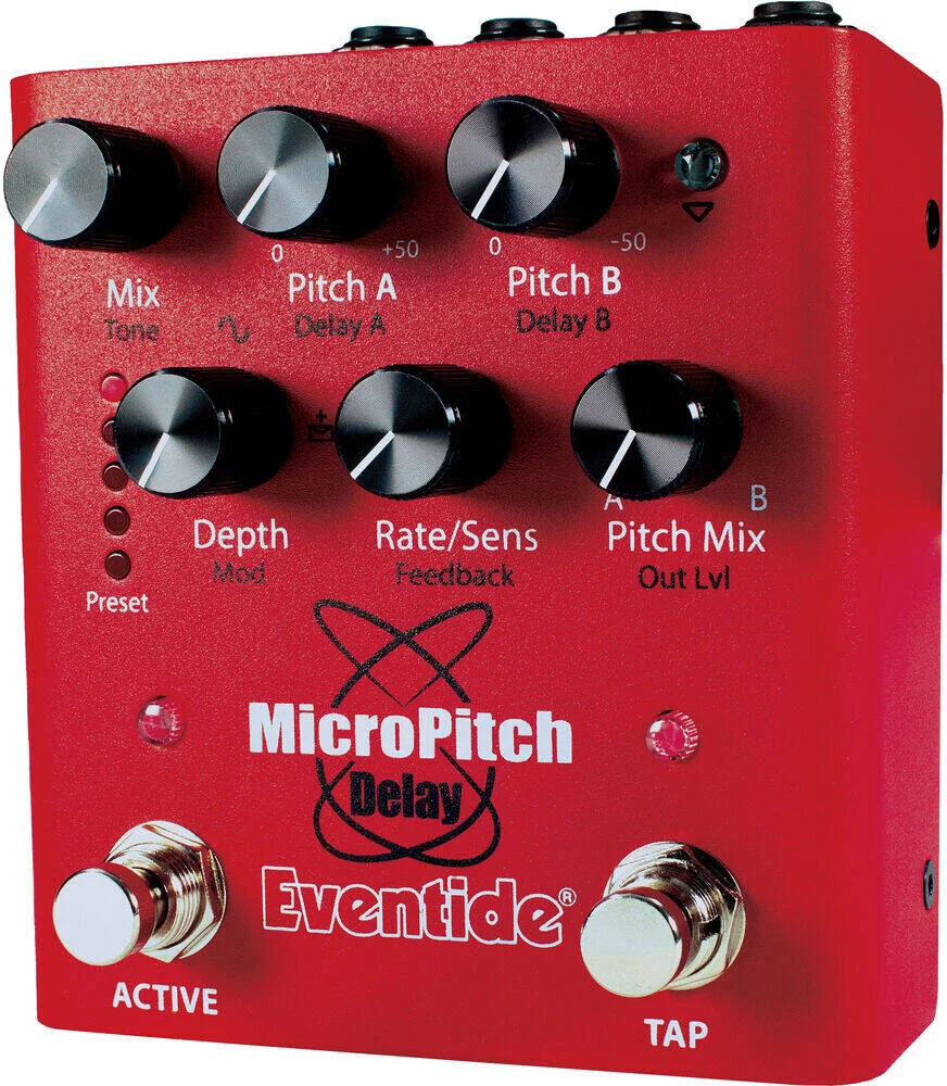 پدال استامپ باکس دیلی Eventide MicroPitch، افکت H3000 Harmonizer، دو شیفتر زیر و بم در یک پدال، افکت های مبتنی بر تمپو با فوت سوییچ Tap، ذخیره سازی پریست، ورودی 1/4 اینچی، خروجی استریو 1/4 اینچی و MIDI، قرمز | 1219-031