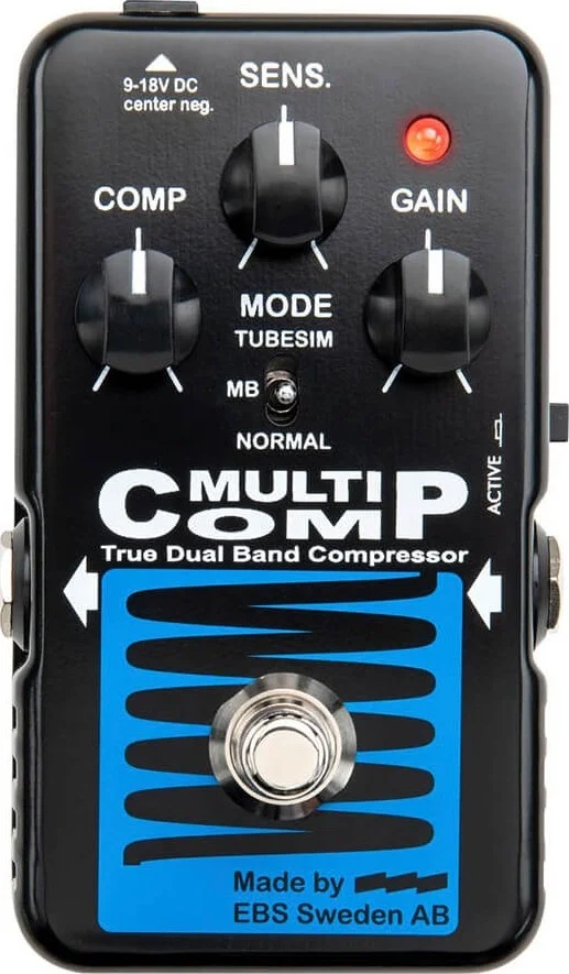 کمپرسور چند بانده باس EBS MultiComp Blue Label با TubeSim، True Bypass و تریم داخلی | EBS-MC-BL