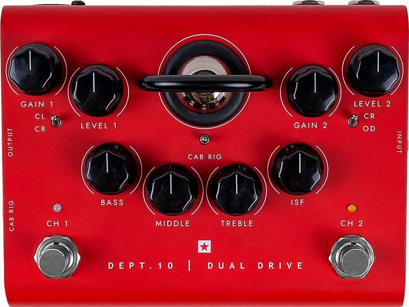 پدال دیستورشن و پری امپ ضبط Blackstar Dept.10 Dual Drive با لامپ ECC83، صدای USB، خروجی XLR DI و CabRig™ DSP | BA195010