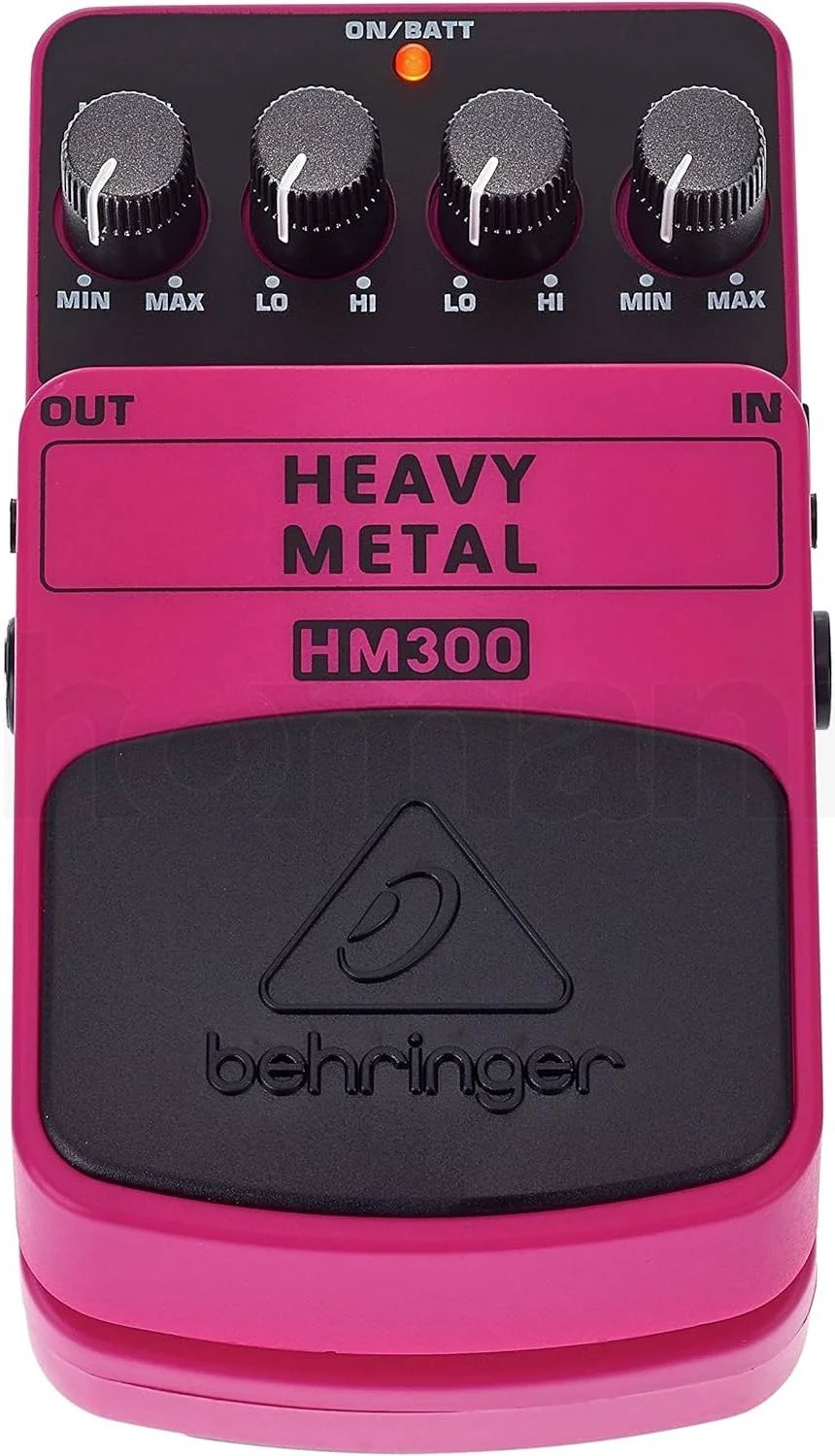 پدال دیستورشن متال سنگین Behringer HM 300، تُن اره مویی گوتنبرگ با بهره بالا، اکولایزر 2 باندی، منبع تغذیه 9 ولت | HM 300