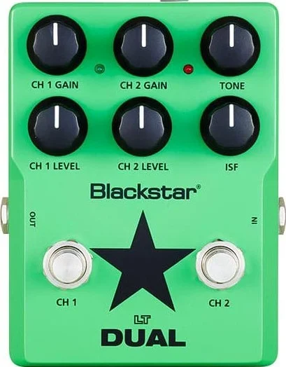 پدال دیستورشن دوگانه فشرده Blackstar LT، کانال‌های گین دوگانه، کنترل تن ISF، تغذیه با باتری/PSU | BA103008