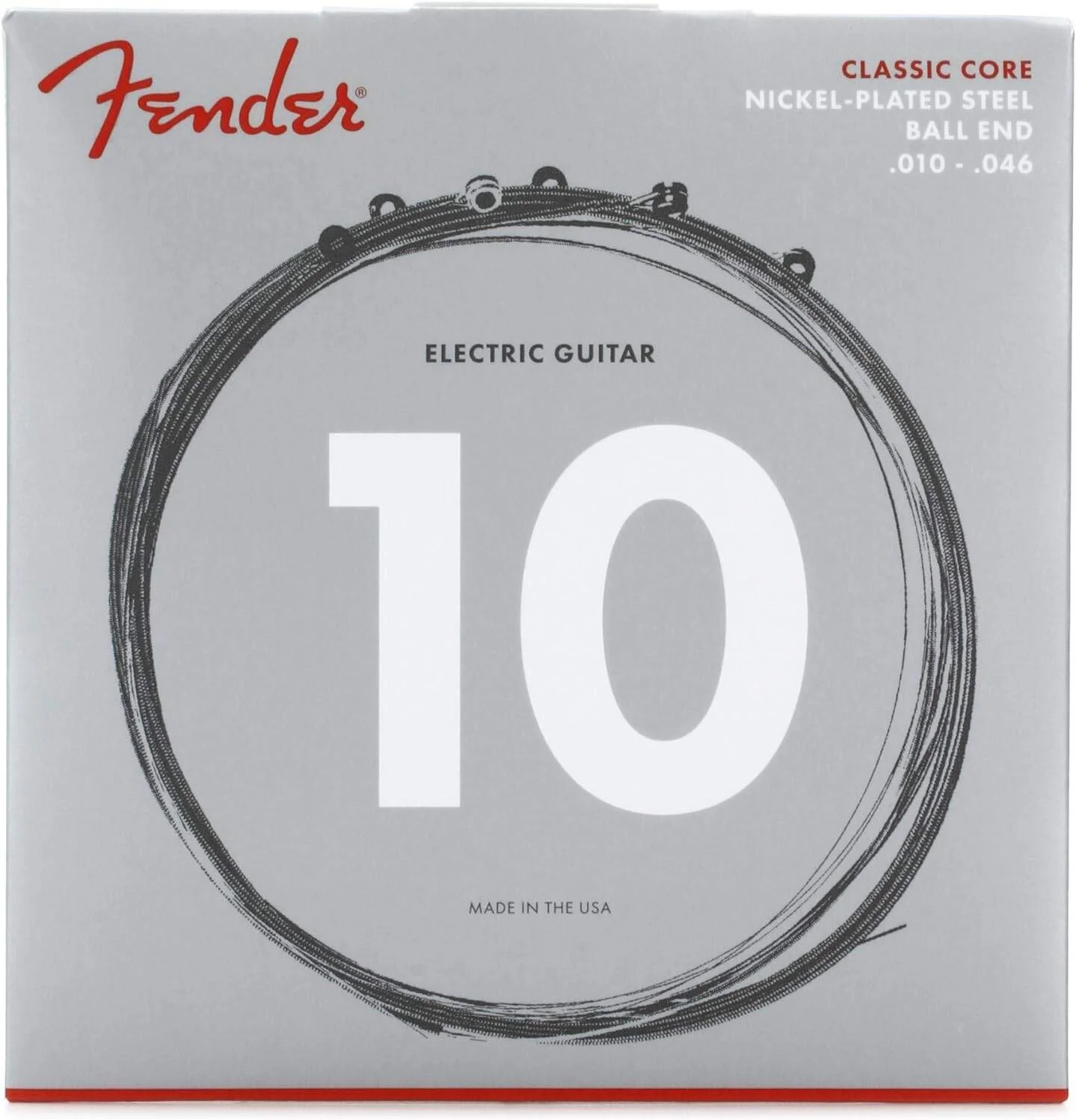 سیم گیتار الکتریک فندر مدل Classic Core با روکش نیکل و سر توپی ضخامت 010/046