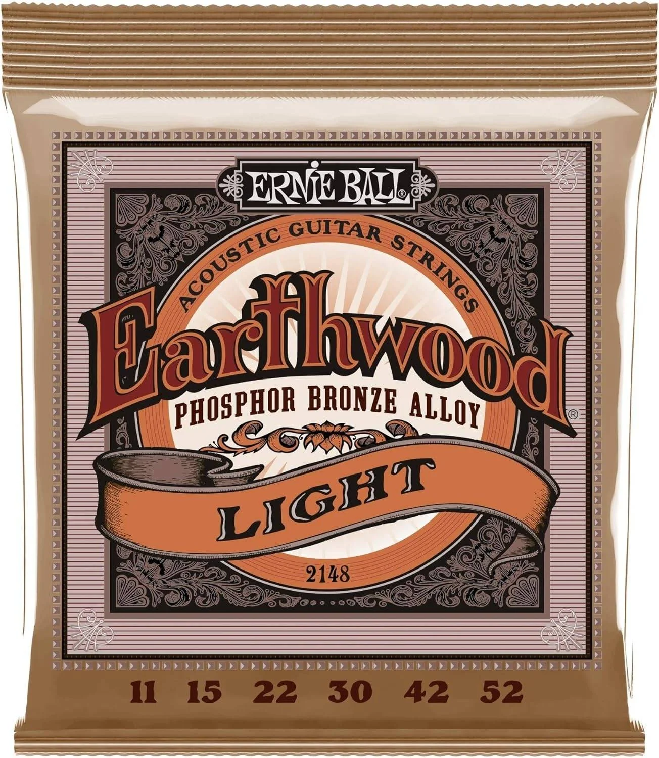 سیم گیتار آکوستیک ارنی بال Earthwood Light، فسفر برنز، ضخامت 01152