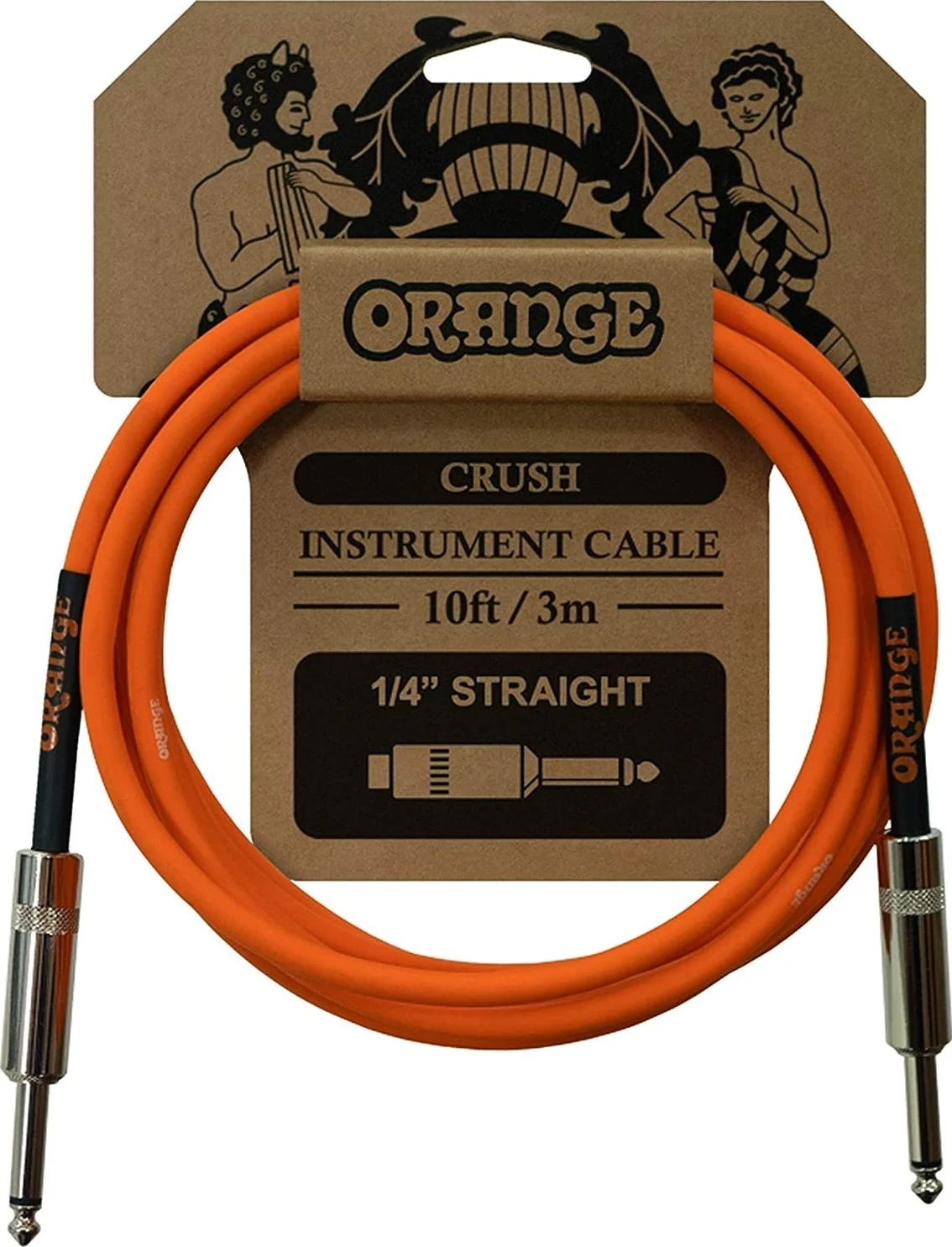 کابل ساز Orange Crush، جنس مس، عایق PVC/PE، جک‌های 1/4 اینچی با روکش نیکل، 3 متر (10 فوت) | CA034