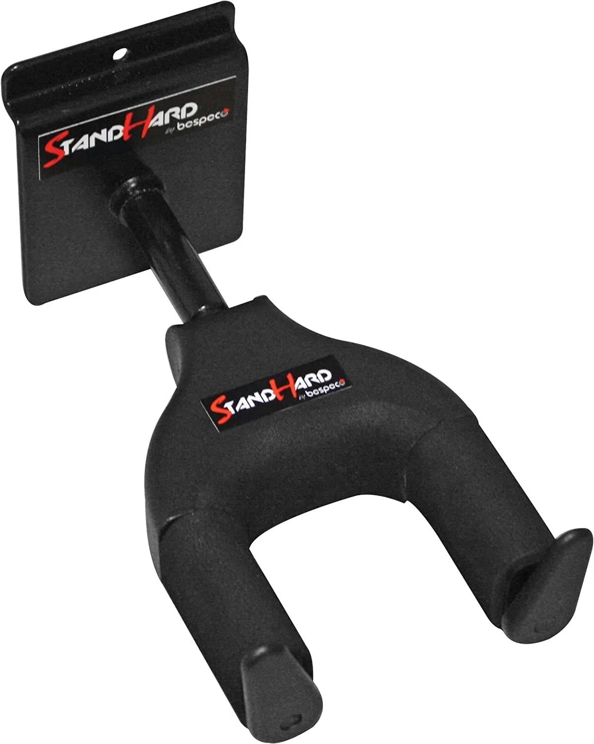 نگهدارنده گیتار دیواری Bespeco SH720 با بازوی 5 سانتی متری، روکش لاستیکی و قفل خودکار (ظرفیت 20 کیلوگرم) | SH720