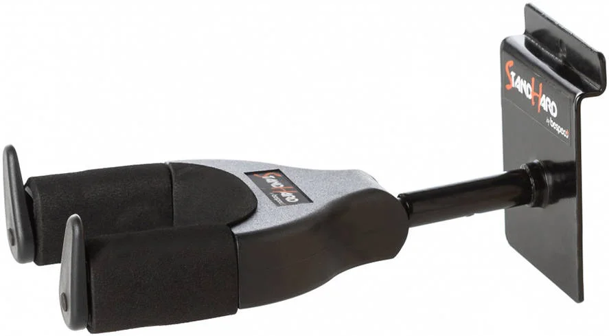 نگهدارنده گیتار دیواری Bespeco SH720 با بازوی 5 سانتی متری، روکش لاستیکی و قفل خودکار (ظرفیت 20 کیلوگرم) | SH720