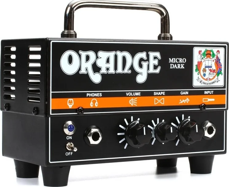 هد آمپلی فایر گیتار هیبریدی Orange Micro Dark 20W، پری امپ لامپی با بهره بالا، آمپلی فایر قدرت حالت جامد، حلقه FX و خروجی هدفون، مشکی | D-MD هد آمپلی فایر گیتار هیبریدی Orange Micro Dark 20W، پری امپ لامپی با بهره بالا، آمپلی فایر قدرت حالت جامد، حلقه FX و خروجی هدفون، مشکی | D-MD