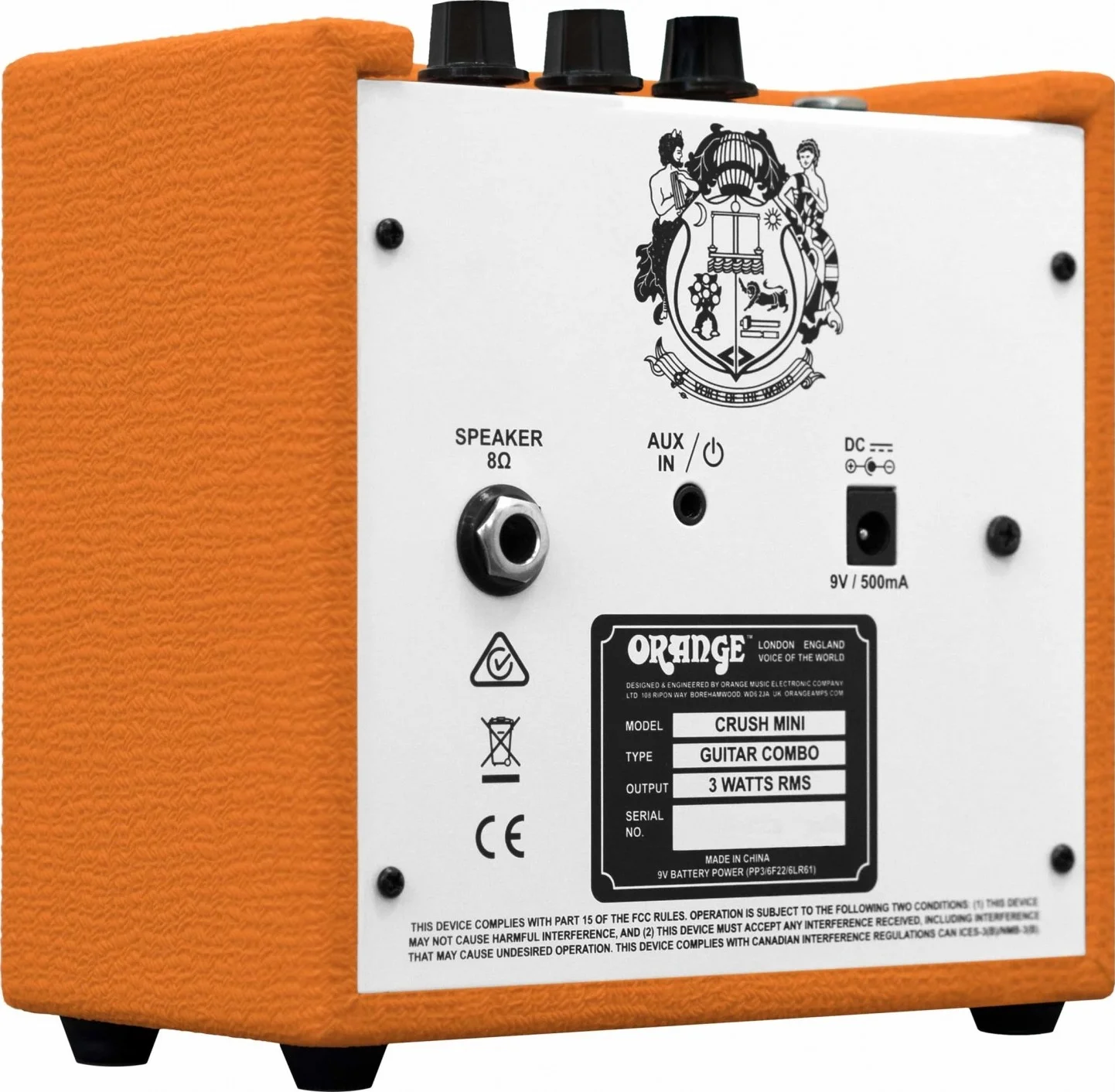 آمپلی فایر گیتار پرتابل و فوق العاده کوچک Orange Crush Mini 3W با خروجی هدفون CabSim | Crush MINI آمپلی فایر گیتار پرتابل و فوق العاده کوچک Orange Crush Mini 3W با خروجی هدفون CabSim | Crush MINI