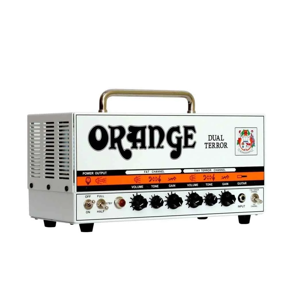 آمپلی فایر گیتار تمام لامپی 30 واتی Orange Dual Terror DT30-H، دو کانال، مقیاس قدرت (30/15/7 وات) و تُن کلاسیک بریتانیایی | DT30-H آمپلی فایر گیتار تمام لامپی 30 واتی Orange Dual Terror DT30-H، دو کانال، مقیاس قدرت (30/15/7 وات) و تُن کلاسیک بریتانیایی | DT30-H
