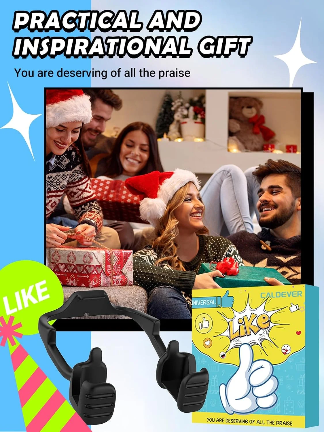 پایه تبلت برای نوجوانان دختر و پسر: پایه نگهدارنده گوشی موبایل با طراحی انگشت شست، سازگار با همه گوشی ها، مناسب برای میز، هدیه تولد جالب و سرگرم کننده برای مردان، زنان، کودکان و بزرگسالان، هدیه برای کریسمس