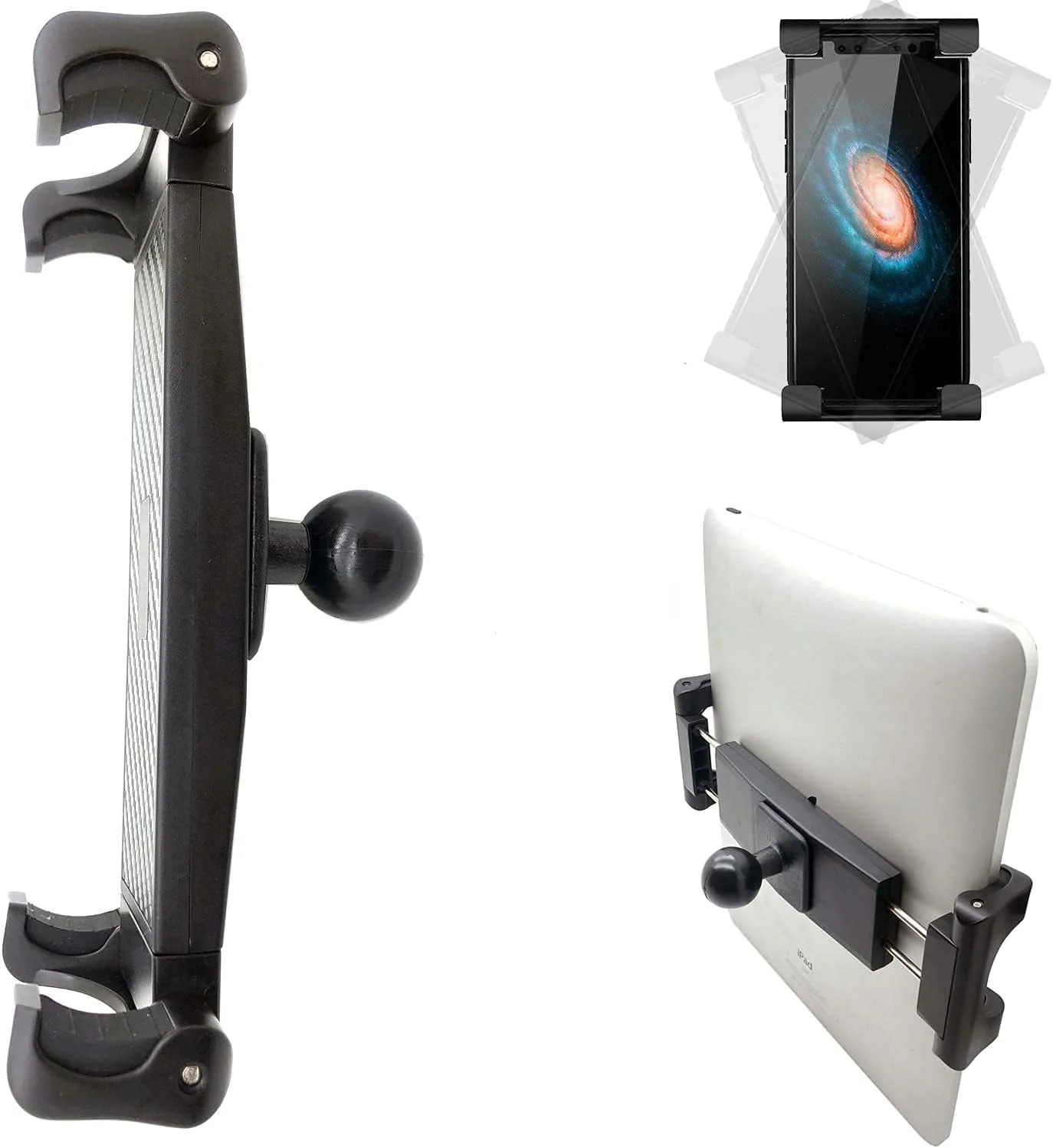 نگهدارنده تبلت و گوشی هوشمند یونیورسال با توپ روکش لاستیکی 1 اینچی برای آیپد پرو ایر مینی آیفون مکس پرو گلکسی تب (سازگار با سیستم سوکت 1 اینچی)