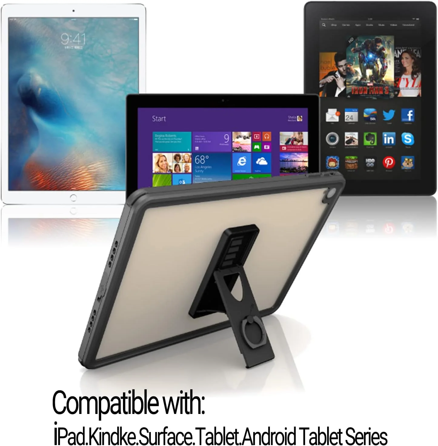 نگهدارنده انگشتی تبلت یونیورسال - پایه نگهدارنده دستی قابل تنظیم یونیورسال، دسته با قابلیت چرخش 360 درجه با پد چسبنده برای تبلت ها و تمام تبلت های 7-11 اینچی، مشکی - 2 عدد نگهدارنده انگشتی تبلت یونیورسال - پایه نگهدارنده دستی قابل تنظیم یونیورسال، دسته با قابلیت چرخش 360 درجه با پد چسبنده برای تبلت ها و تمام تبلت های 7-11 اینچی، مشکی - 2 عدد