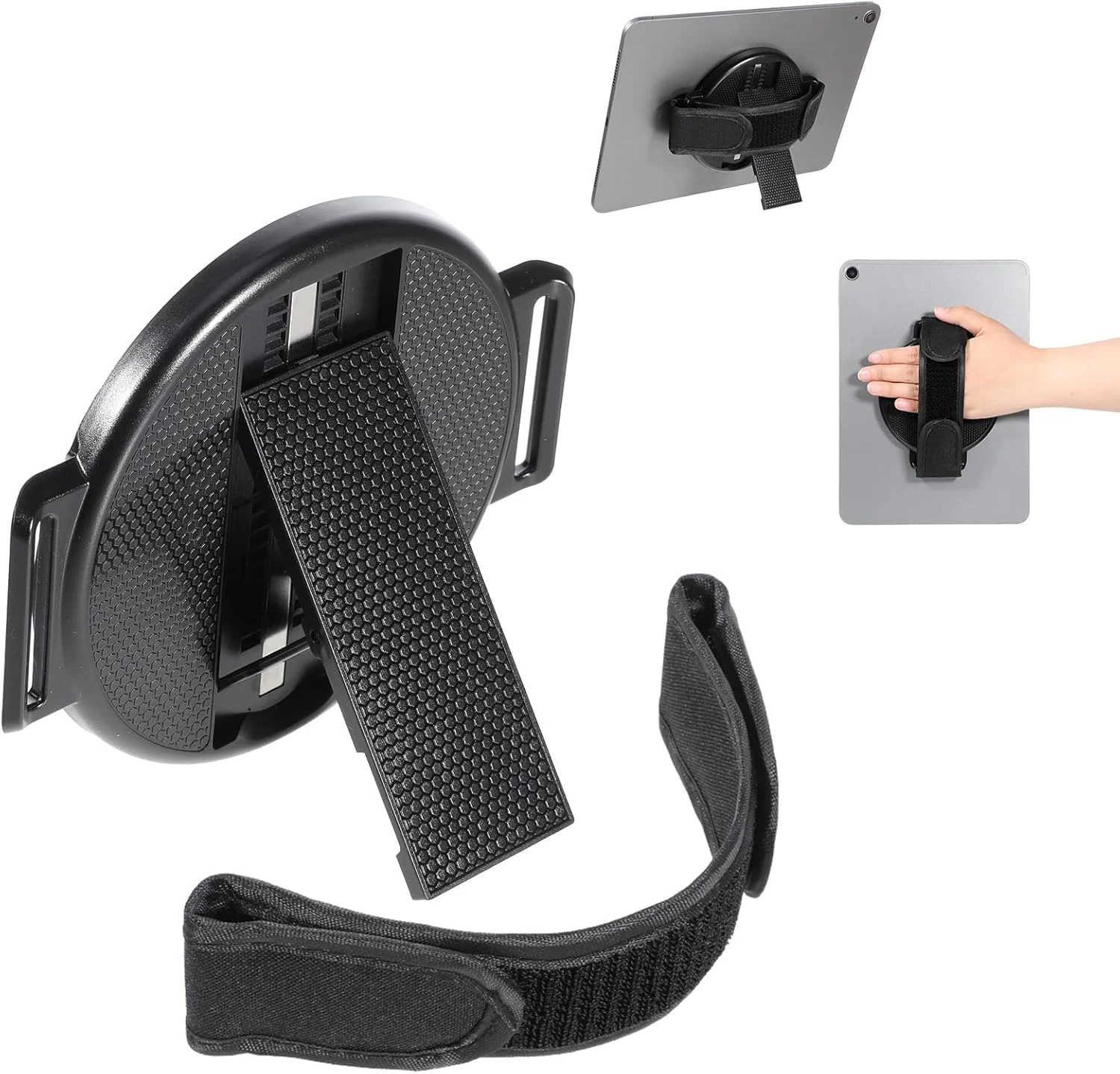 پایه تبلت با بند دستی، نگهدارنده بند دستی تبلت جهانی با قابلیت چرخش 360 درجه، حلقه چسبنده پایه تبلت با دسته گیره با طول قابل تنظیم برای همه تبلت های 7 تا 11 اینچی پایه تبلت با بند دستی، نگهدارنده بند دستی تبلت جهانی با قابلیت چرخش 360 درجه، حلقه چسبنده پایه تبلت با دسته گیره با طول قابل تنظیم برای همه تبلت های 7 تا 11 اینچی