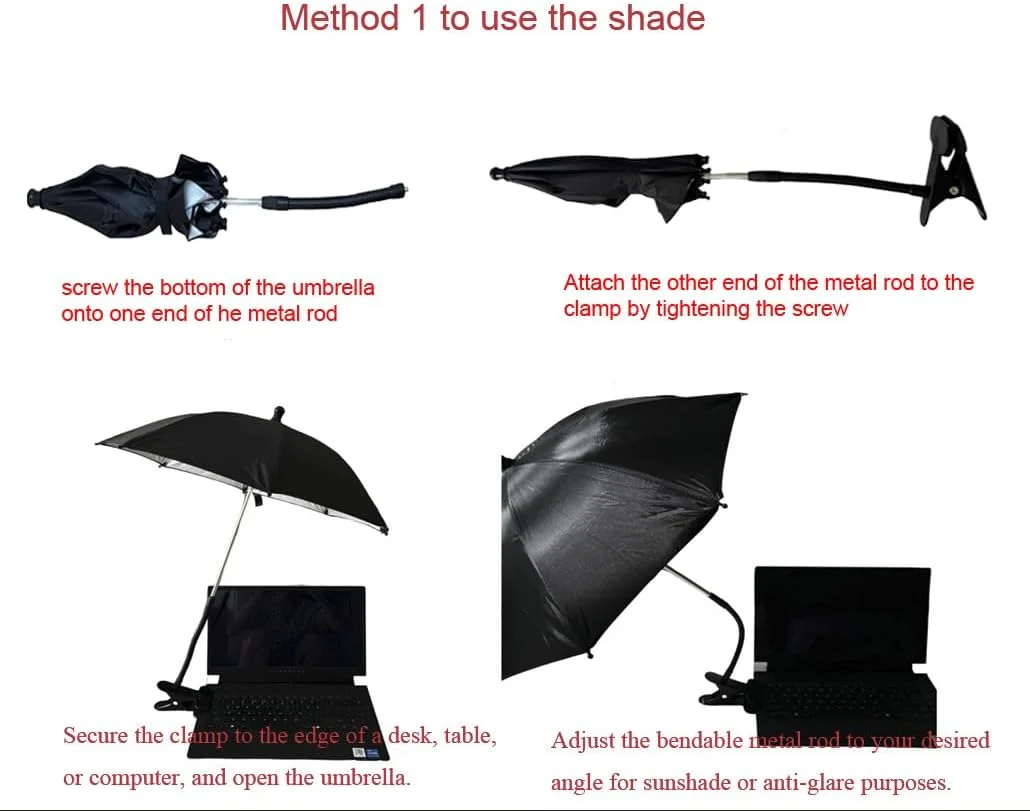 Laptop Sun Umbrella Foldable Laptop sun shade for Working Outside 360-degree Rotation sunshade Laptop Sun Umbrella Foldable Laptop sun shade for Working Outside 360-degree Rotation sunshade