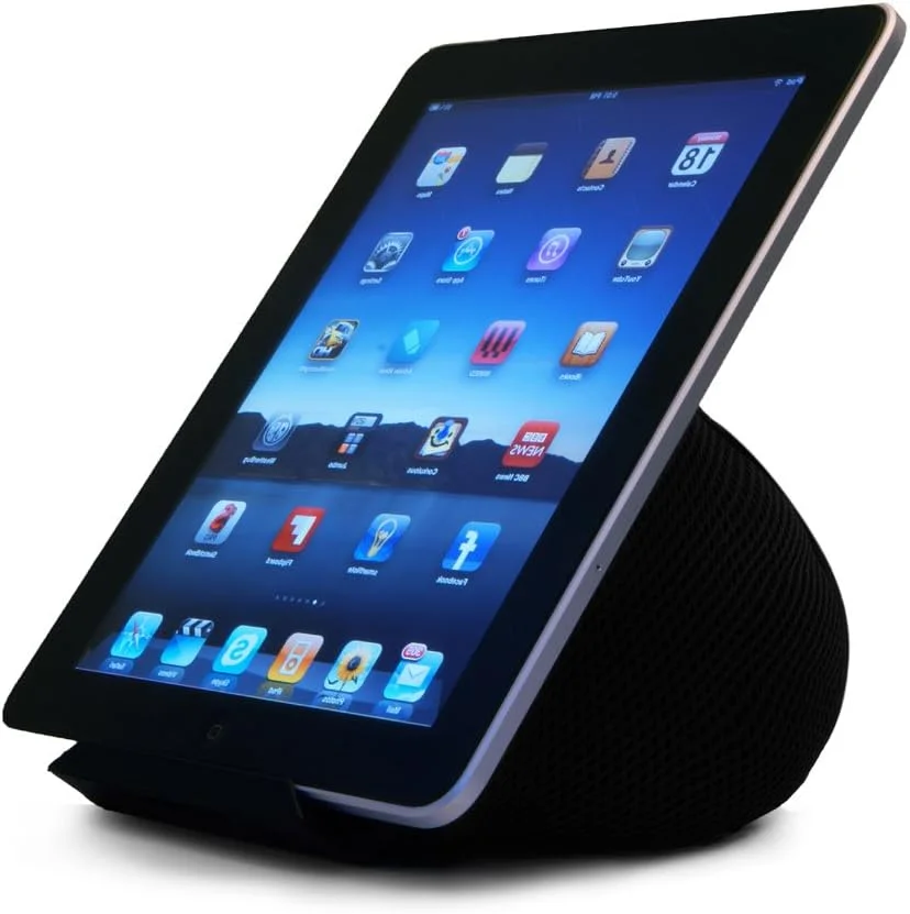 پایه تبلت و لپ‌تاپ؛ هولدر کیسه‌ای یونیورسال تبلت سازگار با آیپد 1/2/3/4، مینی، ایر، پرو، تبلت‌های اندروید و ویندوز، کتابخوان‌های الکترونیکی (مشکی)
