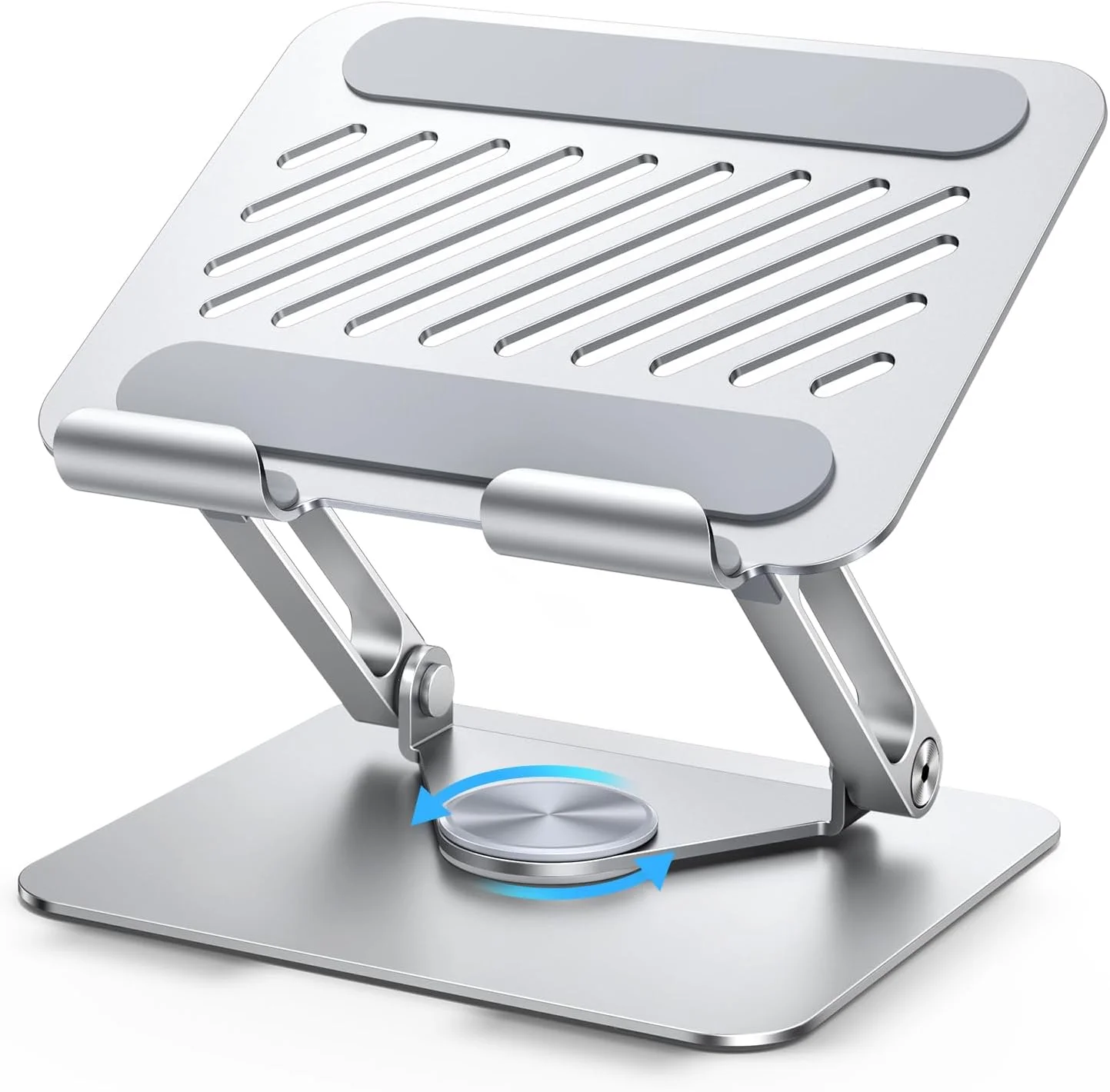 پایه نگهدارنده تبلت UGREEN برای میز با پایه چرخان 360 درجه، پشتیبانی دو میله ای آلومینیومی قابل تنظیم، لوازم جانبی اداری خانگی سازگار با آیپد پرو 13 12 11 ایر مینی 5 4 3 تلفن کتابخوان الکترونیکی نقره ای