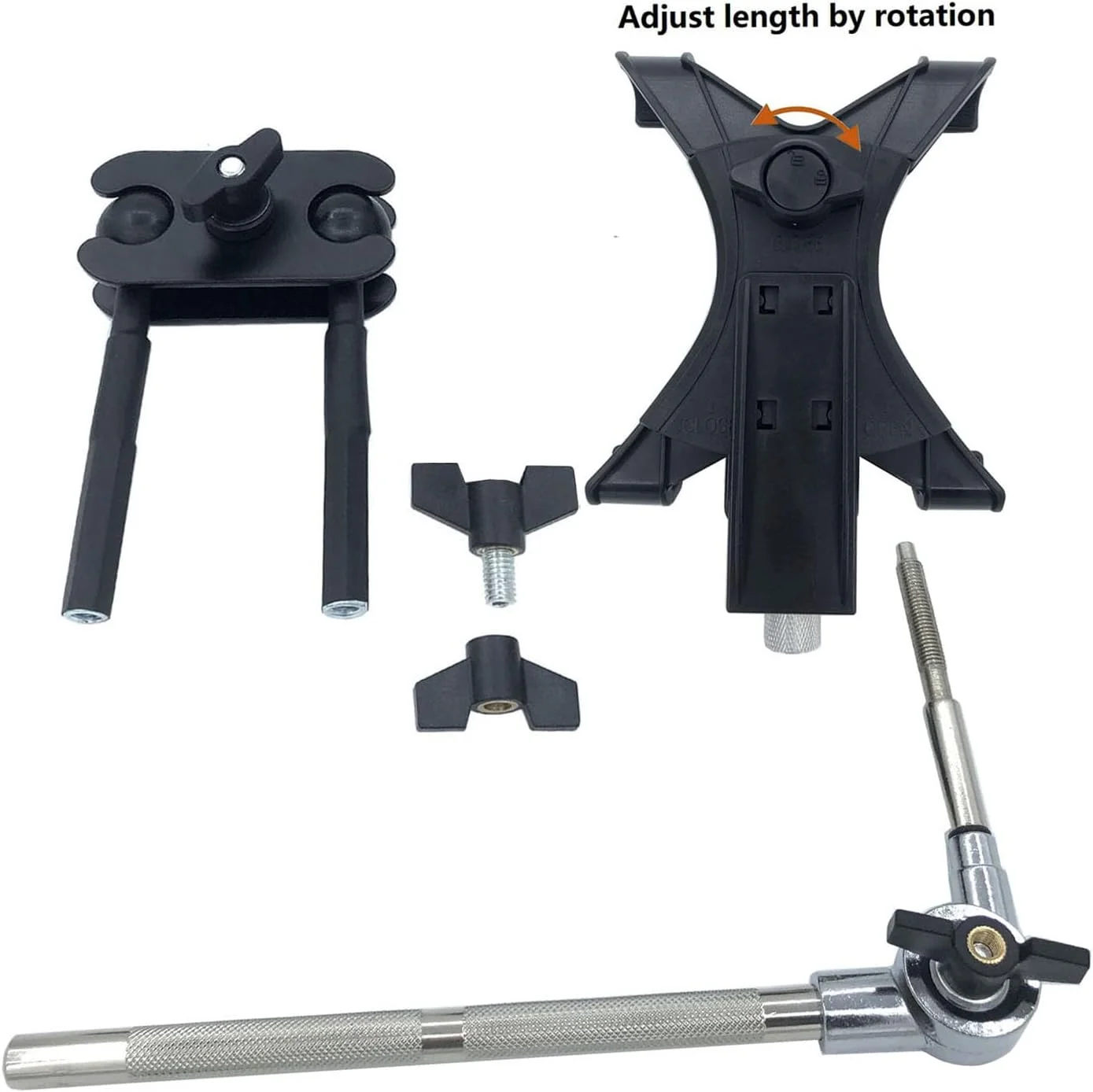 نگهدارنده تبلت برای درام، میله توپی چرخان جهانی با نگهدارنده تبلت 8 تا 11 اینچی و بازوی نصب قابل تنظیم، براکت نصب اکستنشن پایه سنج و های هت پرکاشن نگهدارنده تبلت برای درام، میله توپی چرخان جهانی با نگهدارنده تبلت 8 تا 11 اینچی و بازوی نصب قابل تنظیم، براکت نصب اکستنشن پایه سنج و های هت پرکاشن