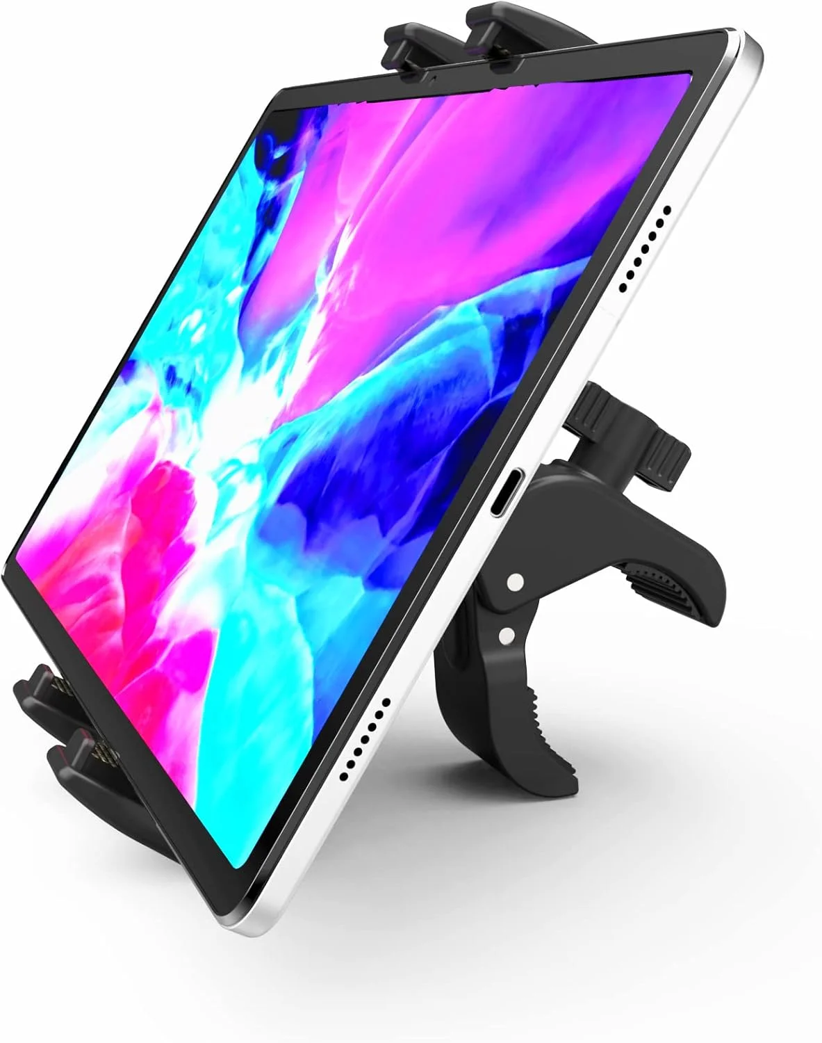 پایه تبلت Yiting، نگهدارنده گوشی دوچرخه برای تردمیل باشگاه ورزشی، دوچرخه ثابت، پایه میکروفون، نگهدارنده تلفن همراه برای آیپد پرو، آیپد، آیپد مینی/ایر و تلفن های هوشمند (4.7-12.9 اینچ)