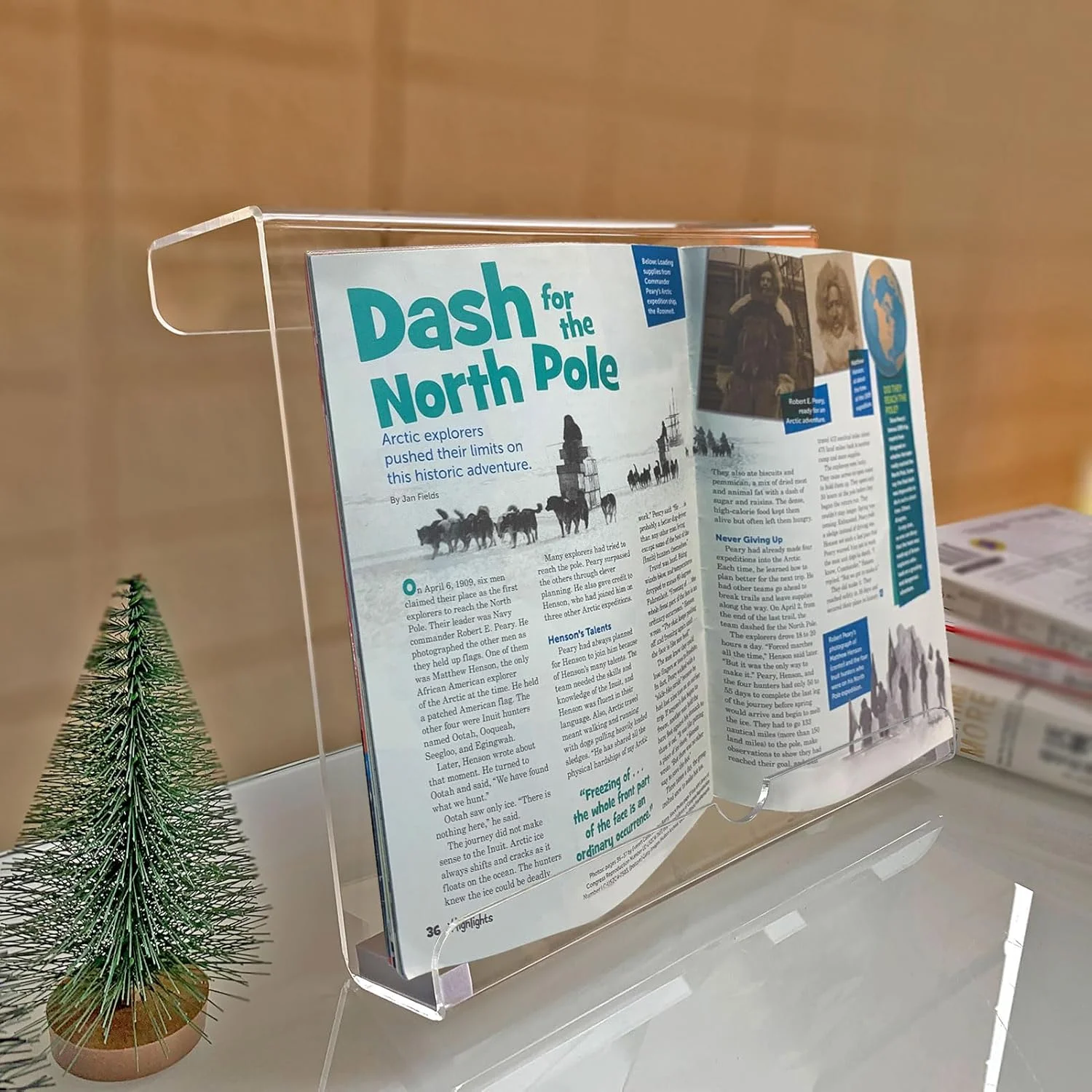 نگهدارنده تبلت تردمیل، پایه مطالعه دوچرخه ورزشی، نگهدارنده کتاب اکریلیک، پایه اکریلیک شفاف برای تبلت، مجلات و کتاب ها (21.59 * 24.13 * 7.11 سانتی متر)