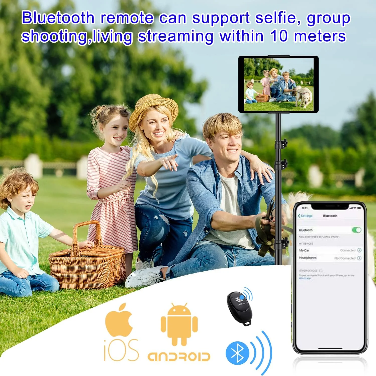 پایه سه پایه آیپد، با قابلیت تنظیم ارتفاع تا 165 سانتی متر و نگهدارنده آیپد و پایه زمینی آیپد با قابلیت چرخش 360 درجه، مناسب برای آیپد پرو، آیفون، کیندل و تمامی تبلت های 4.5 تا 12.9 اینچی پایه سه پایه آیپد، با قابلیت تنظیم ارتفاع تا 165 سانتی متر و نگهدارنده آیپد و پایه زمینی آیپد با قابلیت چرخش 360 درجه، مناسب برای آیپد پرو، آیفون، کیندل و تمامی تبلت های 4.5 تا 12.9 اینچی