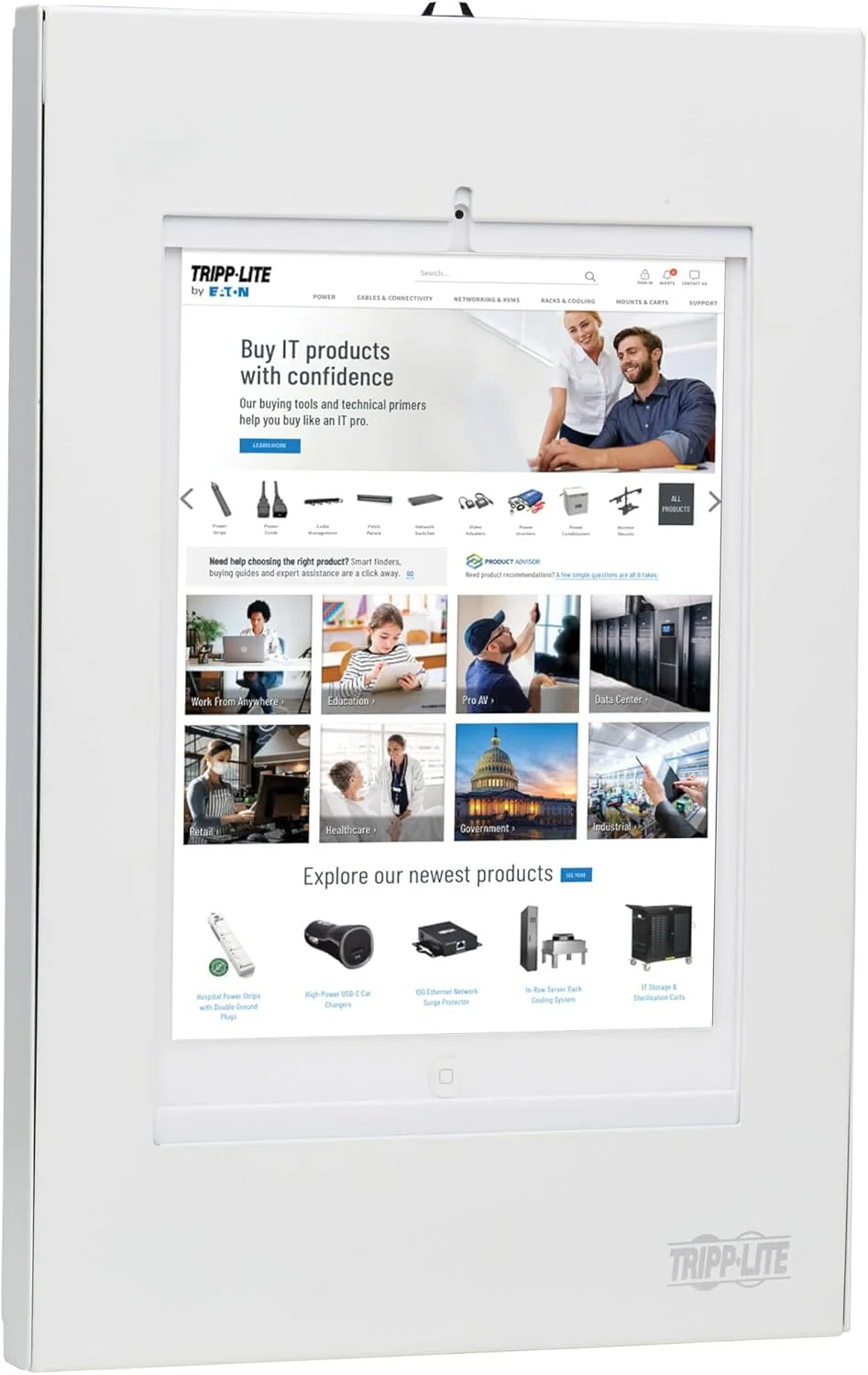 پایه دیواری کیوسک تبلت Tripp Lite برای آیپد و اندروید، دارای قفل ضد سرقت و کلید، پشتیبانی از تبلت های 9.7 تا 11 اینچی، پدهای محافظت از خراش و ساییدگی (DMTB11)