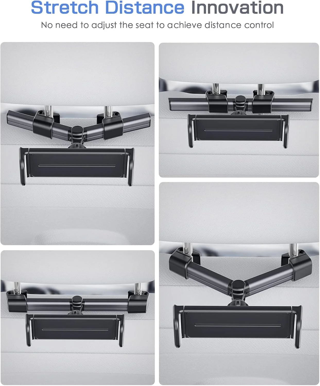 پایه نگهدارنده تبلت و آیپد برای پشت صندلی خودرو، پایه نگهدارنده گوشی برای آیپد، تبلت، نینتندو سوییچ، آیفون، تلفن های هوشمند، هدیه برای آقایان و بانوان (مدل B، بسته 2 عددی)