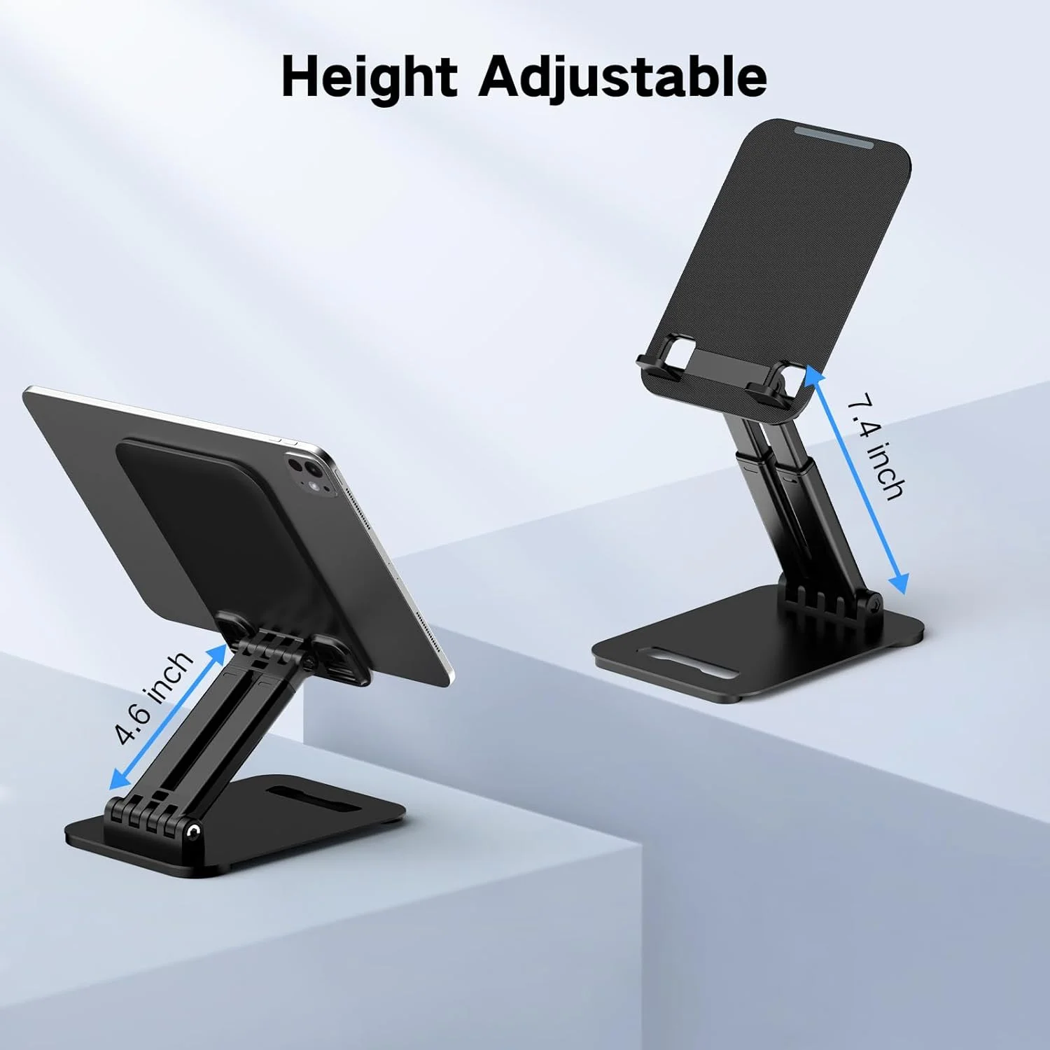 پایه تبلت برای نگهدارنده آیپد، نگهدارنده تبلت قابل تنظیم برای میز، پایه مانیتور تاشو و قابل حمل سازگار با تبلت های 4-16 اینچی مانند کیندل، سوییچ، آیپد پرو/ایر/مینی