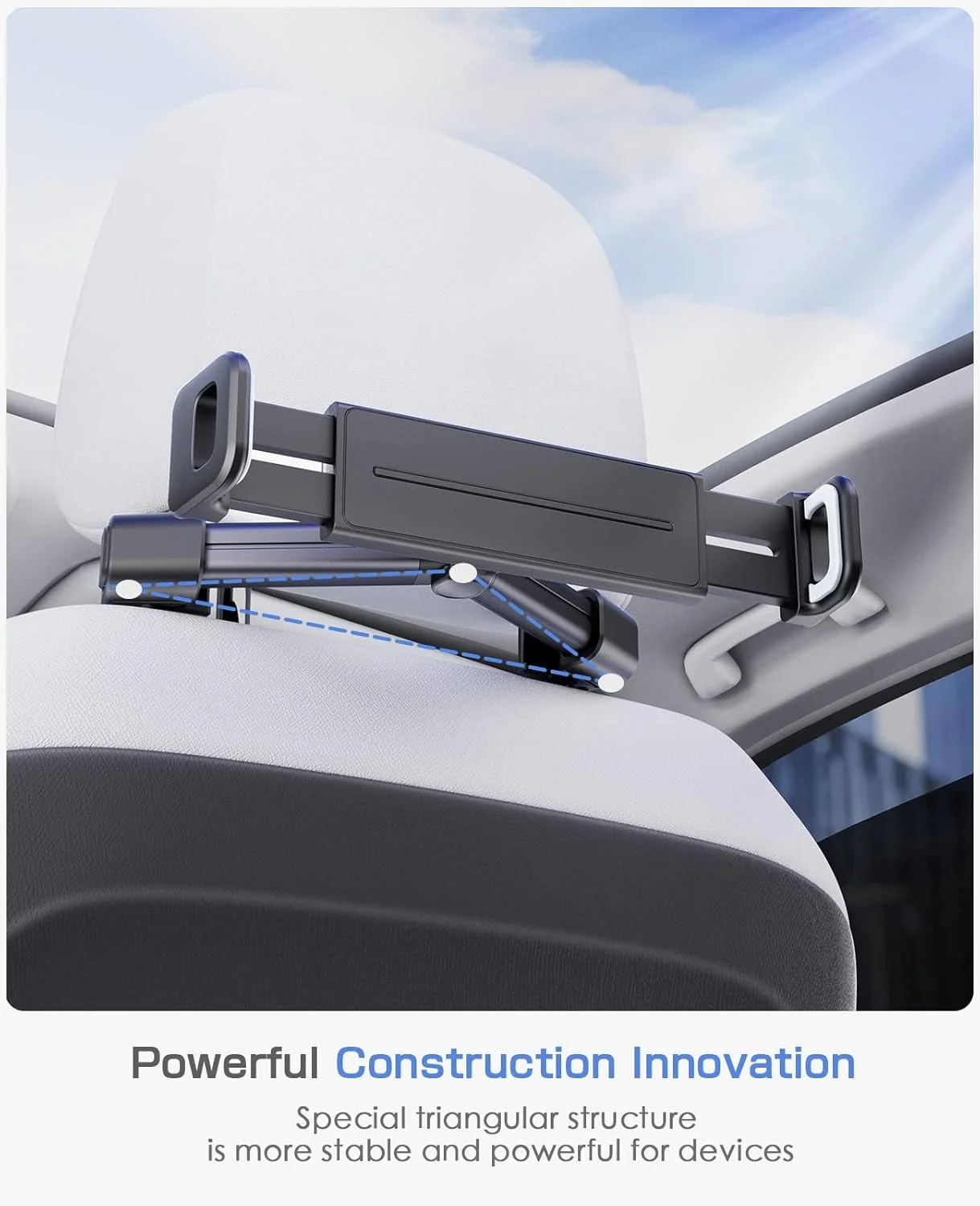 پایه نگهدارنده تبلت و آیپد برای پشت صندلی خودرو، پایه نگهدارنده گوشی برای آیپد، تبلت، نینتندو سوییچ، آیفون، تلفن های هوشمند، هدیه برای آقایان و بانوان (مدل B، بسته 2 عددی)