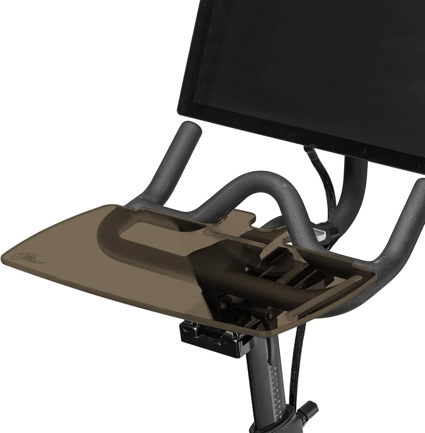 سینی TFD | سینی بهبود یافته برای دوچرخه پلوتون (مدل اصلی) - کار و ورزش با تلفن، لپ تاپ، کتاب یا تبلت خود (سینی V2، اکریلیک تیره)