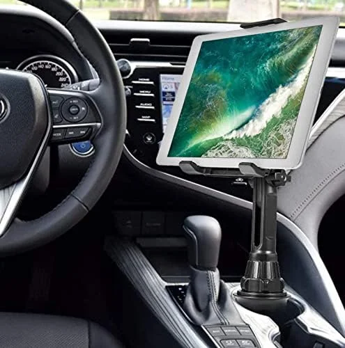 پایه نگهدارنده تبلت و موبایل داخل خودرو، مدل 2 در 1 با گردن بلند 13 اینچی مناسب برای انواع گوشی‌های موبایل و تبلت‌ها
