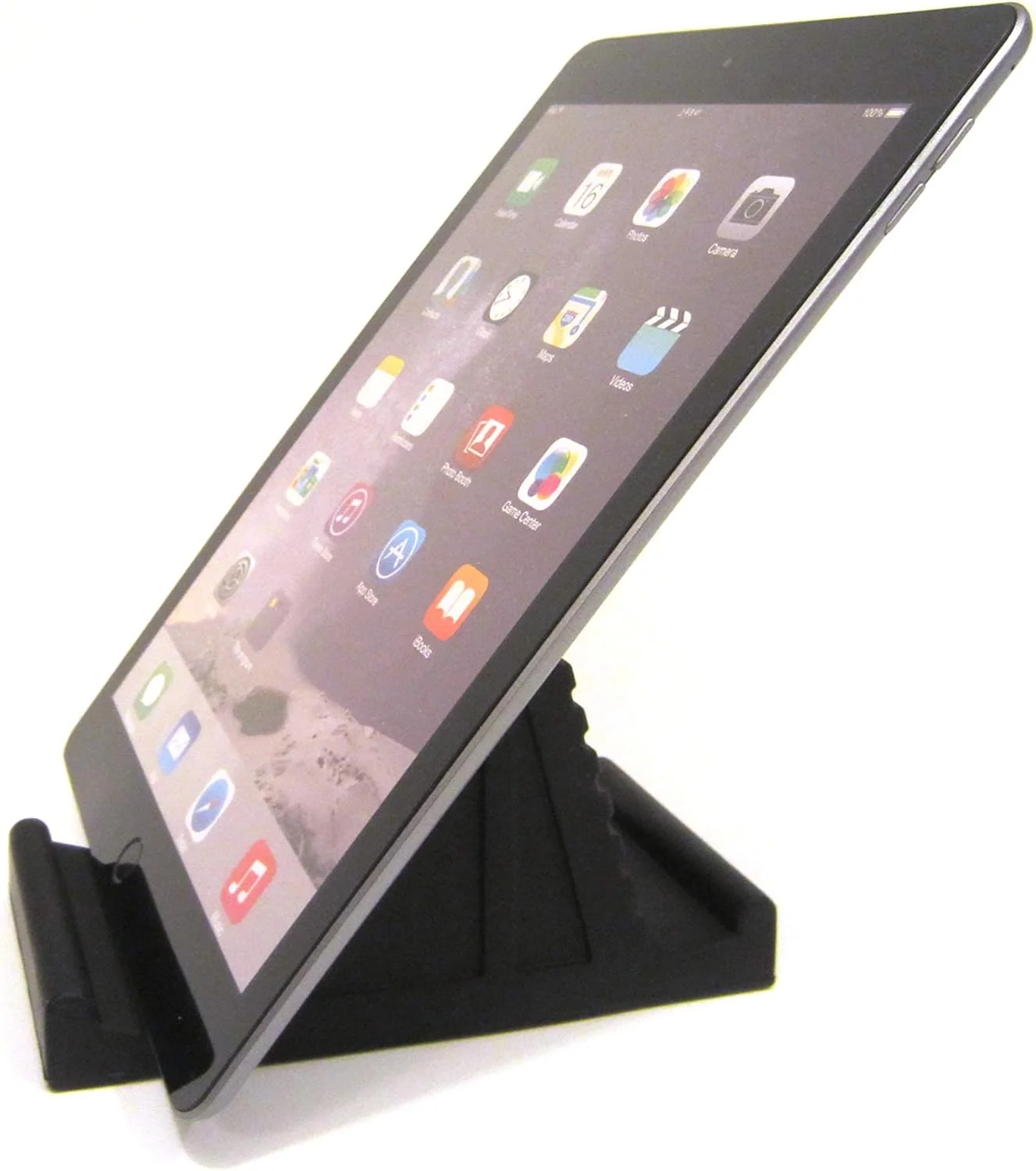 پایه نگهدارنده تبلت، کتابخوان الکترونیکی و گوشی هوشمند TabletProp - سیلیکون نرم و انعطاف پذیر با اندازه جهانی (مشکی)