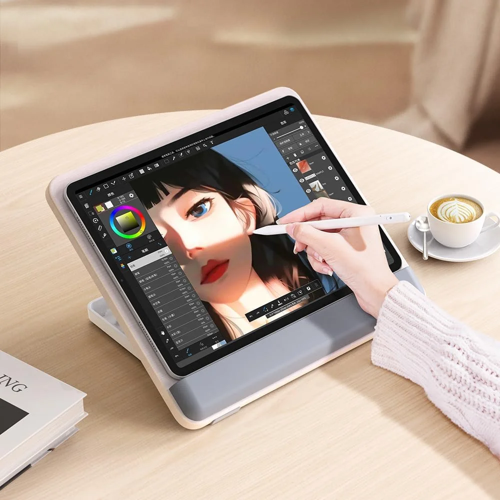 پایه نگهدارنده تبلت چوبی، پایه چند منظوره تبلت لپ تاپ چوبی - پایه قابل تنظیم ارتفاع قابل حمل برای طراحی و نوشتن کامپیوتر، مناسب برای آیپد پرو 12.9/11، ایر، مینی و غیره پایه نگهدارنده تبلت چوبی، پایه چند منظوره تبلت لپ تاپ چوبی - پایه قابل تنظیم ارتفاع قابل حمل برای طراحی و نوشتن کامپیوتر، مناسب برای آیپد پرو 12.9/11، ایر، مینی و غیره