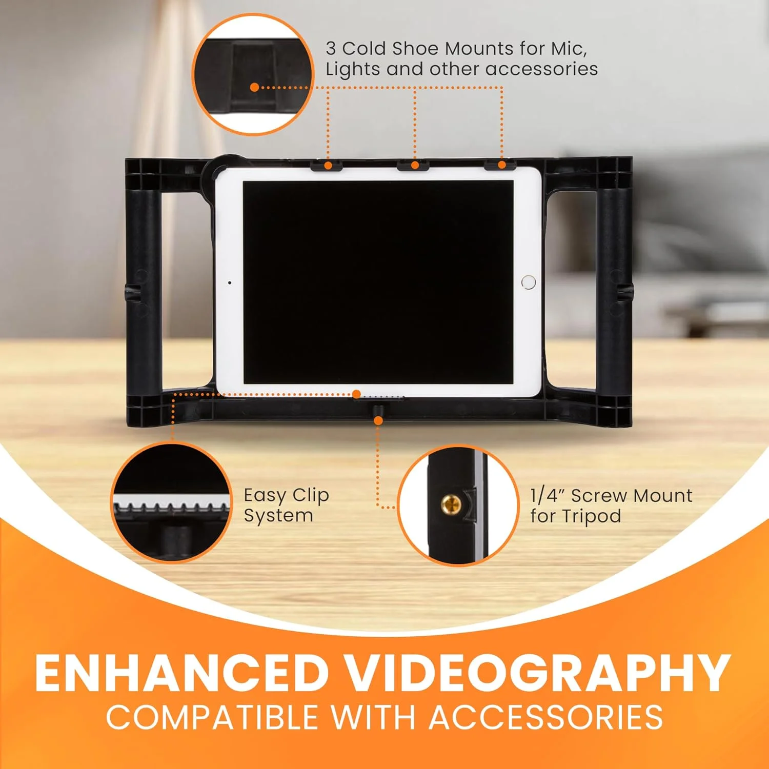 محفظه فیلمبرداری iOgrapher برای آیپد 9.7 اینچی - مناسب برای آیپد ایر 1 و 2، آیپد پرو 9.7 اینچی، نسل 5 و 6 محفظه فیلمبرداری iOgrapher برای آیپد 9.7 اینچی - مناسب برای آیپد ایر 1 و 2، آیپد پرو 9.7 اینچی، نسل 5 و 6