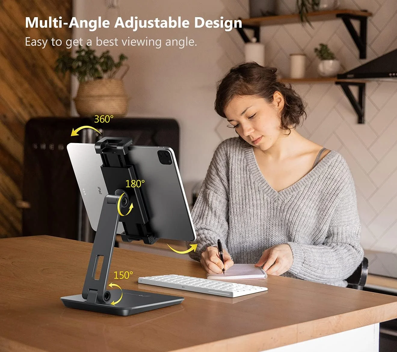 پایه تبلت Surface Pro، پایه تبلت آلیاژ آلومینیوم سنگین برای صفحه نمایش 4.7 تا 13 اینچی Surface Pro، iPad Pro 12.9/11، iPad، mini، Air، Samsung Galaxy Tabs و غیره (خاکستری تیره) پایه تبلت Surface Pro، پایه تبلت آلیاژ آلومینیوم سنگین برای صفحه نمایش 4.7 تا 13 اینچی Surface Pro، iPad Pro 12.9/11، iPad، mini، Air، Samsung Galaxy Tabs و غیره (خاکستری تیره)