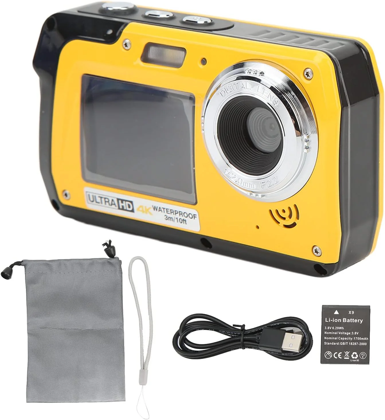 دوربین زیر آب یونیر 10 فوتی، دوربین ضد آب 4K 56MP با صفحه نمایش دوگانه و زوم دیجیتال 18X، دوربین های اکشن قابل حمل ورزشی برای کودکان و بزرگسالان مناسب غواصی و تعطیلات دوربین زیر آب یونیر 10 فوتی، دوربین ضد آب 4K 56MP با صفحه نمایش دوگانه و زوم دیجیتال 18X، دوربین های اکشن قابل حمل ورزشی برای کودکان و بزرگسالان مناسب غواصی و تعطیلات