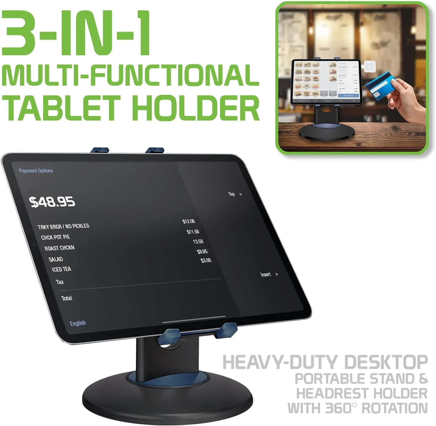 پایه نگهدارنده تبلت - پایه رومیزی قابل تنظیم و مقاوم برای تبلت ها پایه نگهدارنده تبلت - پایه رومیزی قابل تنظیم و مقاوم برای تبلت ها