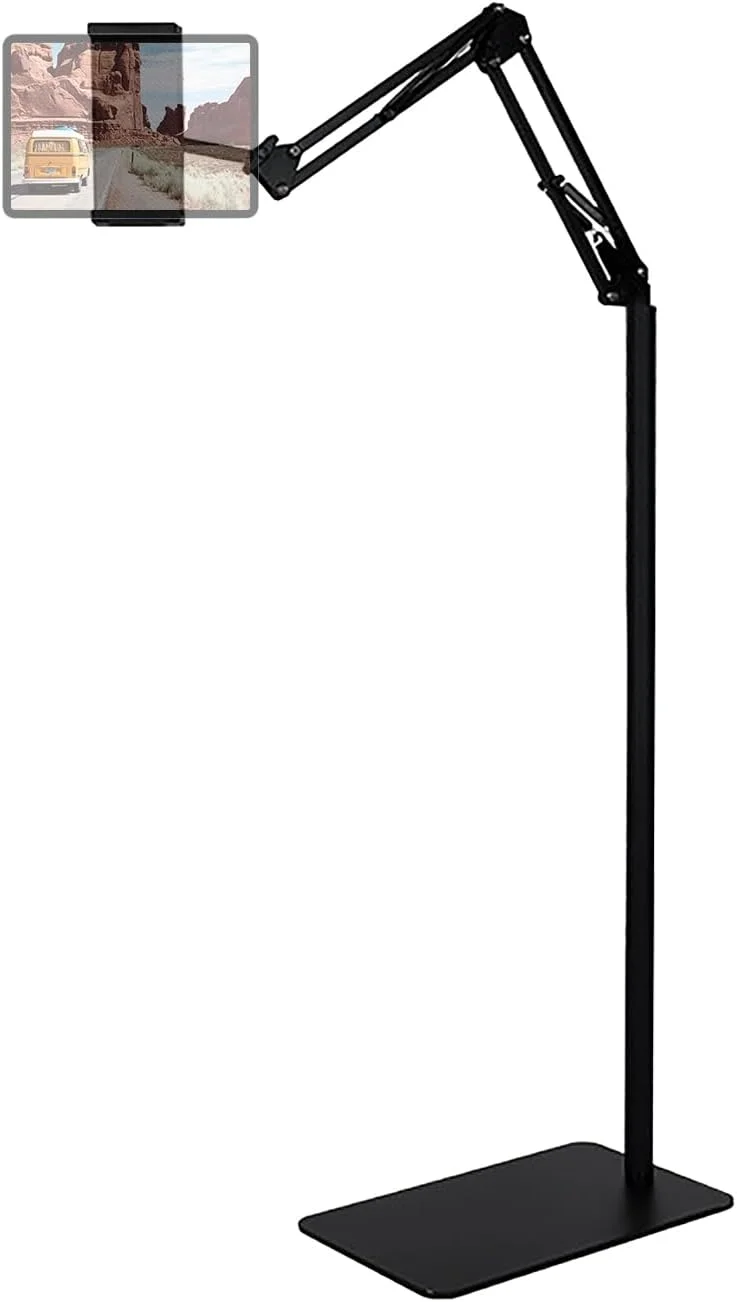 پایه نگهدارنده تبلت، پایه نگهدارنده گوشی تخت خواب با قابلیت تنظیم زاویه و ارتفاع 360 درجه، پایه جهانی سازگار با آیفون، آیپد پرو ایر مینی، سامسونگ تب، کیندل، کتابخوان های الکترونیکی