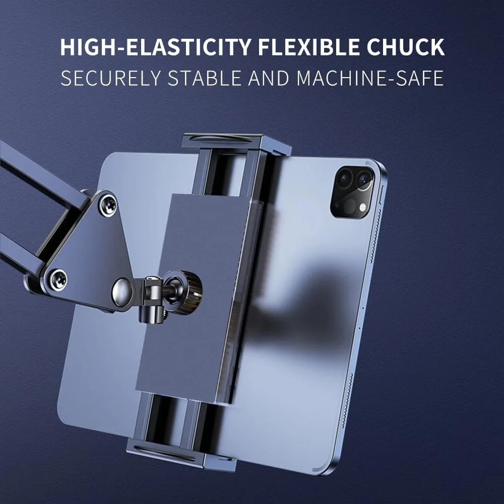 پایه نگهدارنده تبلت، پایه نگهدارنده گوشی تخت خواب با قابلیت تنظیم زاویه و ارتفاع 360 درجه، پایه جهانی سازگار با آیفون، آیپد پرو ایر مینی، سامسونگ تب، کیندل، کتابخوان های الکترونیکی