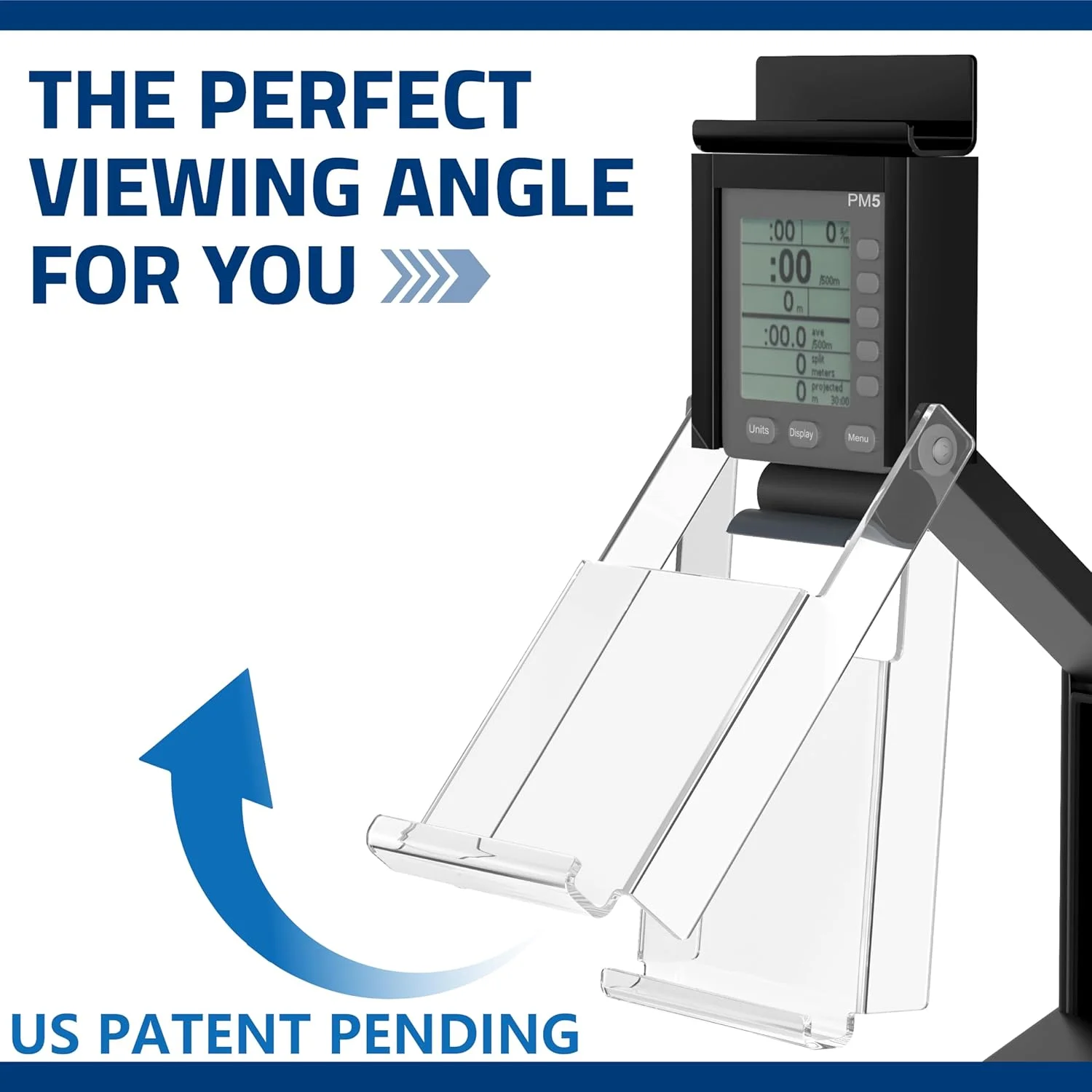 نگهدارنده گوشی و تبلت سازگار با دستگاه روئینگ و اسکی ارگ کانسپت 2 با مانیتور PM5، لوازم جانبی روور، پایه نگهدارنده 2 در 1 گوشی و تبلت برای مدل های D&E و Rowerg، مناسب برای PM3/PM4 نیست، در انتظار ثبت اختراع