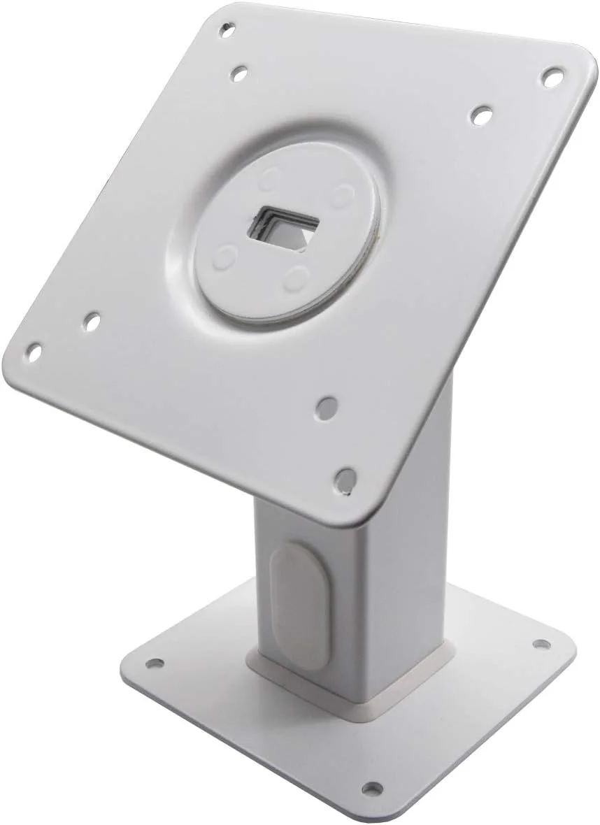 پایه فلزی چرخان 360 درجه TABcare با قابلیت شیب 180 درجه، پشتیبانی از VESA 75x75 و 100x100، قابل استفاده به عنوان پایه رومیزی یا دیواری (سفید)