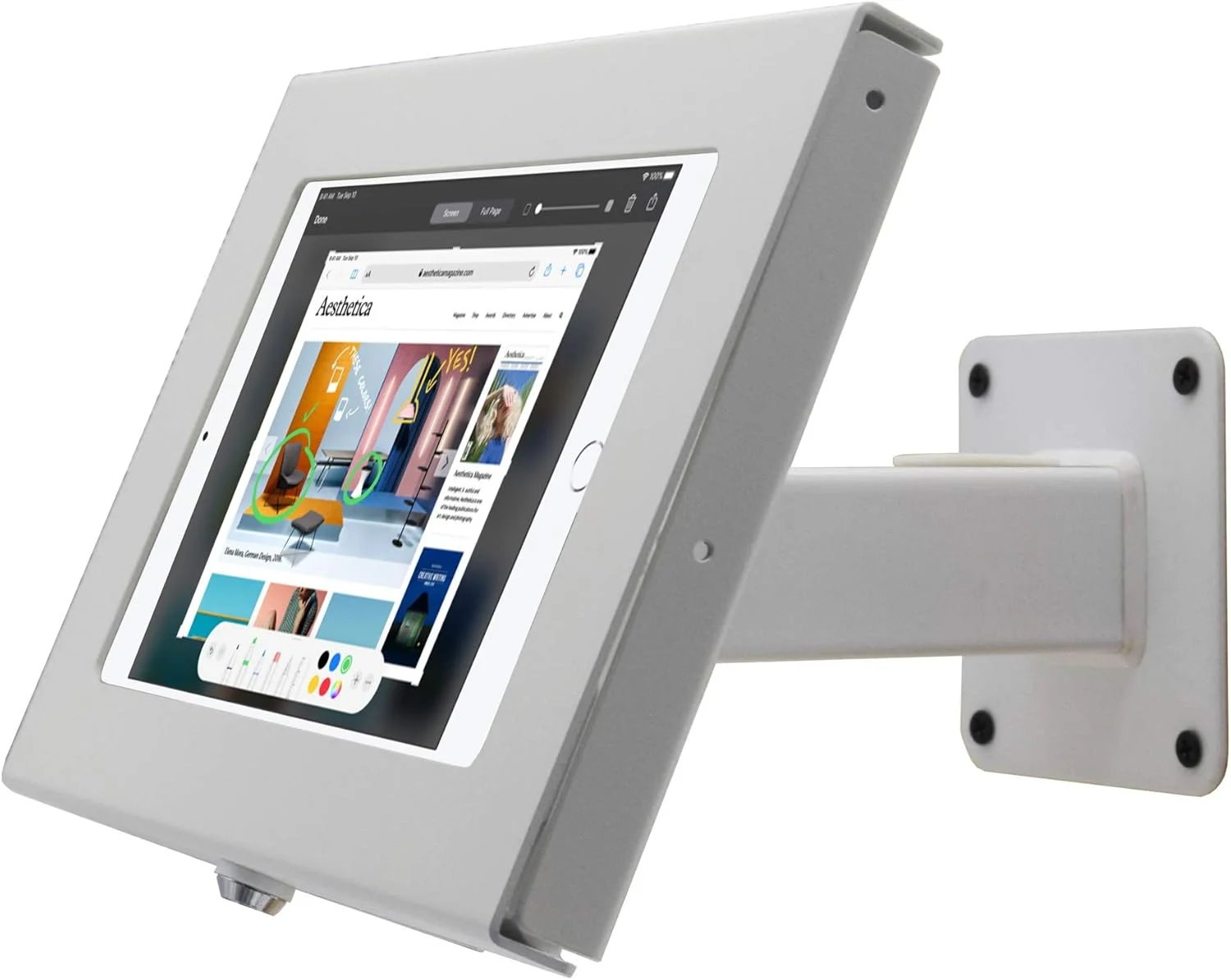 پایه فلزی چرخان 360 درجه TABcare با قابلیت شیب 180 درجه، پشتیبانی از VESA 75x75 و 100x100، قابل استفاده به عنوان پایه رومیزی یا دیواری (سفید) پایه فلزی چرخان 360 درجه TABcare با قابلیت شیب 180 درجه، پشتیبانی از VESA 75x75 و 100x100، قابل استفاده به عنوان پایه رومیزی یا دیواری (سفید)