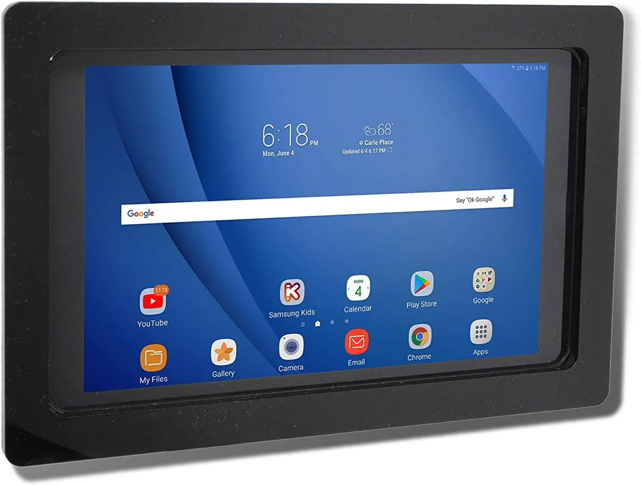 محفظه ضد سرقت اکریلیک VESA تبلت لنوو TAB M10 Plus FHD نسل 2 ده اینچی به همراه کیت نصب دیواری (مشکی، TAB M10 Plus Gen 2)