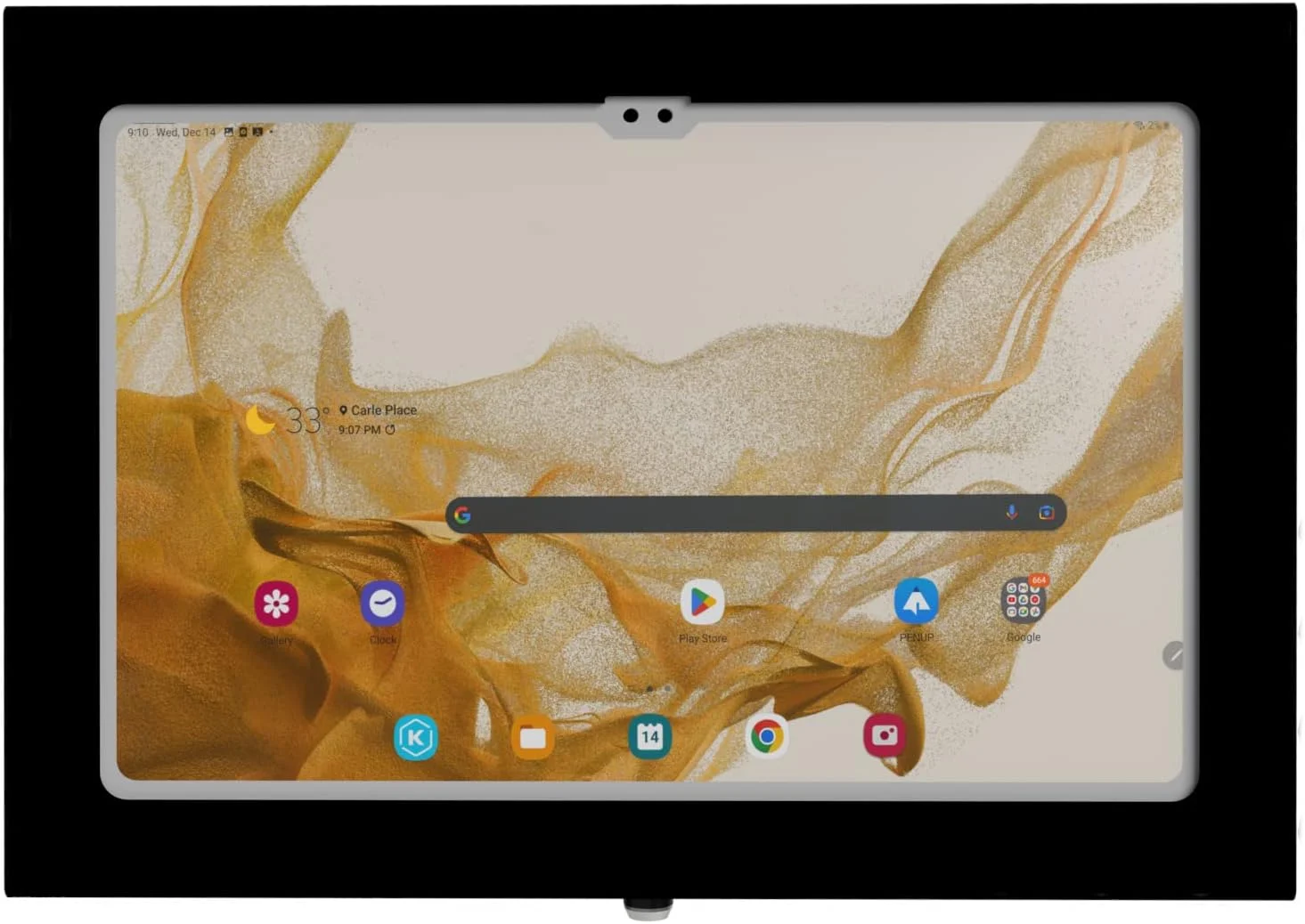 محفظه فلزی ضد سرقت TABcare با قفل برای تبلت سامسونگ گلکسی TAB A9+ A11+ 11 اینچی مناسب کیوسک، POS، فروشگاه، نمایش ویترینی، سیستم حضور و غیاب (مشکی)