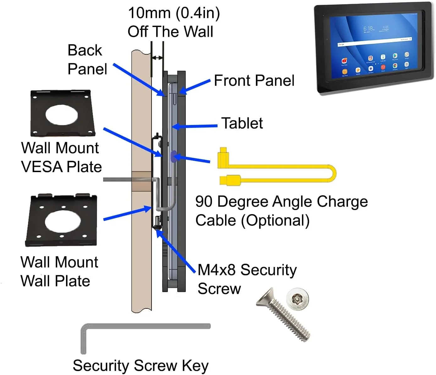 محفظه ضد سرقت اکریلیک VESA شرکت TABcare برای Samsung Galaxy TAB A 10.1 (TAB A 10.1 2019 SM-T510، مشکی) محفظه ضد سرقت اکریلیک VESA شرکت TABcare برای Samsung Galaxy TAB A 10.1 (TAB A 10.1 2019 SM-T510، مشکی)